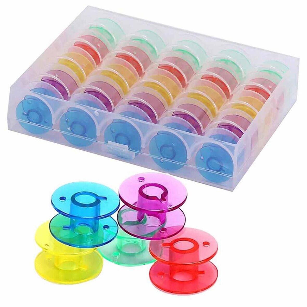 Dikiş Makinesi Plastik Masurası 25 Adet Ve Saklama Kutusu