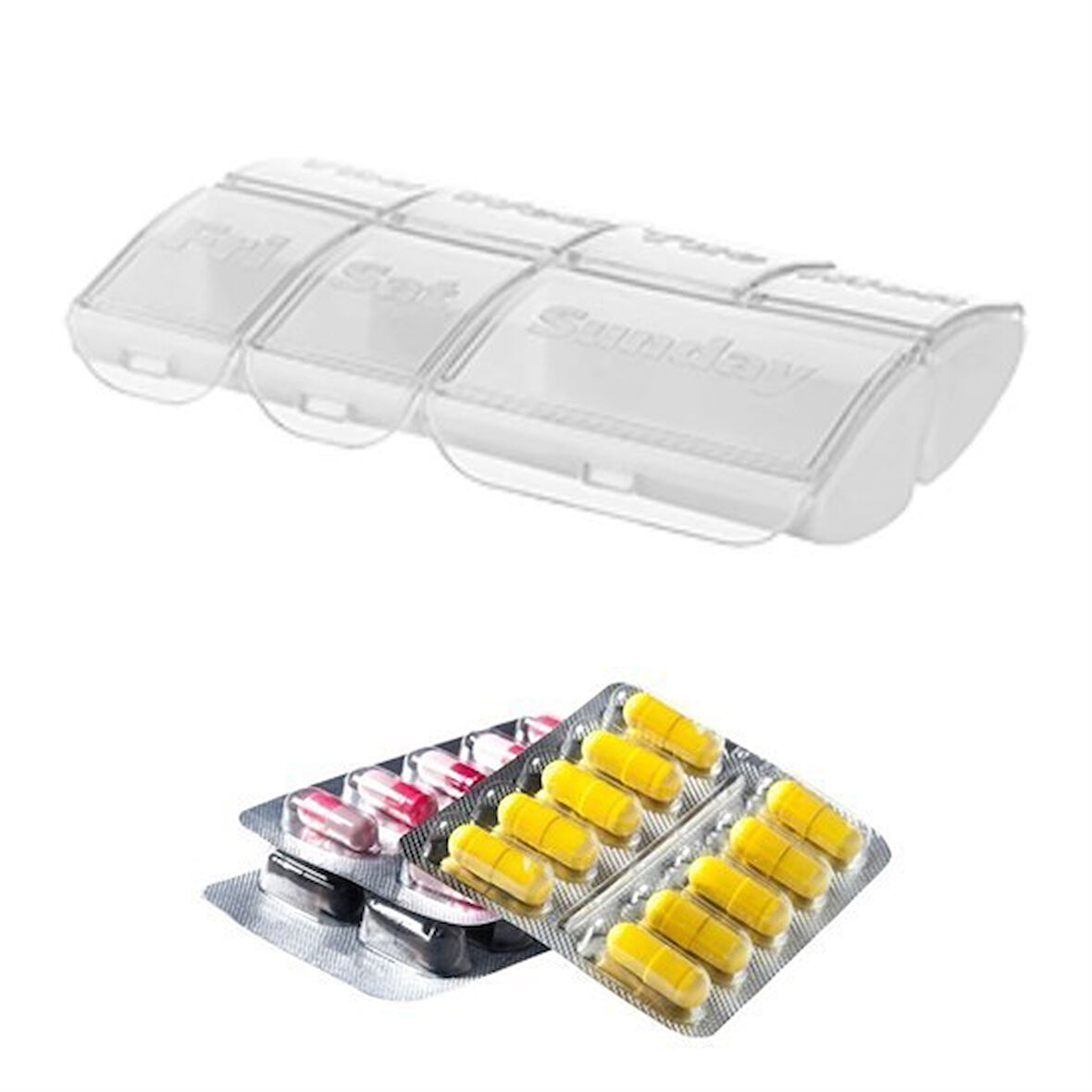 Bst® Haftalık 7 Bölmeli İlaç Saklama ve Hatırlatma Kutusu