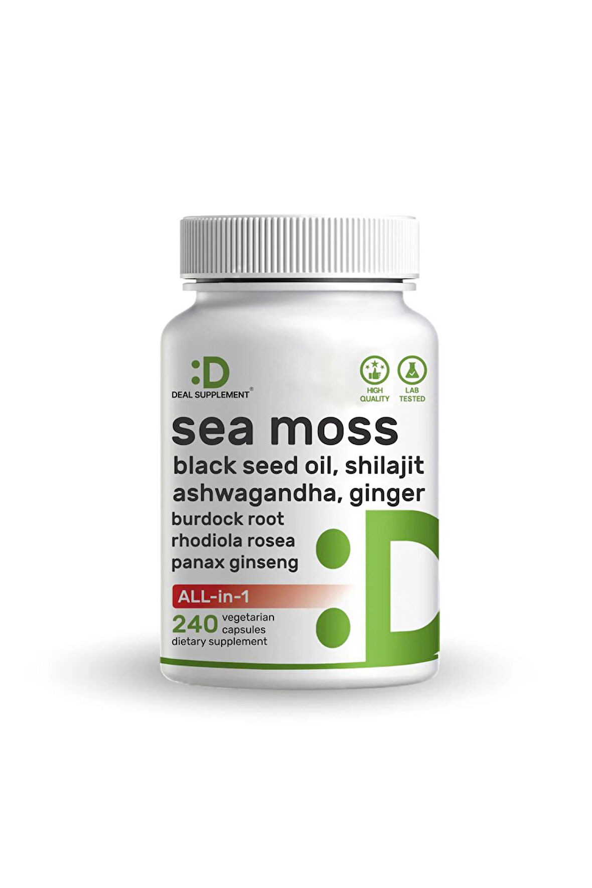 Irish Sea Moss 7,000mg Per Serving, 240 Veggie Capsules