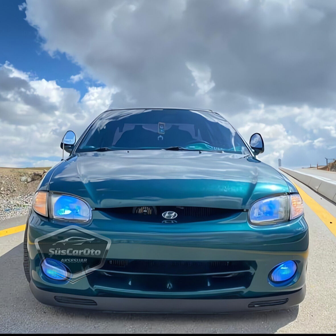 Hyundai Accent Yumurta Kasa 1995-2000 Uyumlu Üniversal V2 Laguna Lip Esnek Ön Lip 2 Parça Tampon Altı Dil Karlık Ön Ek