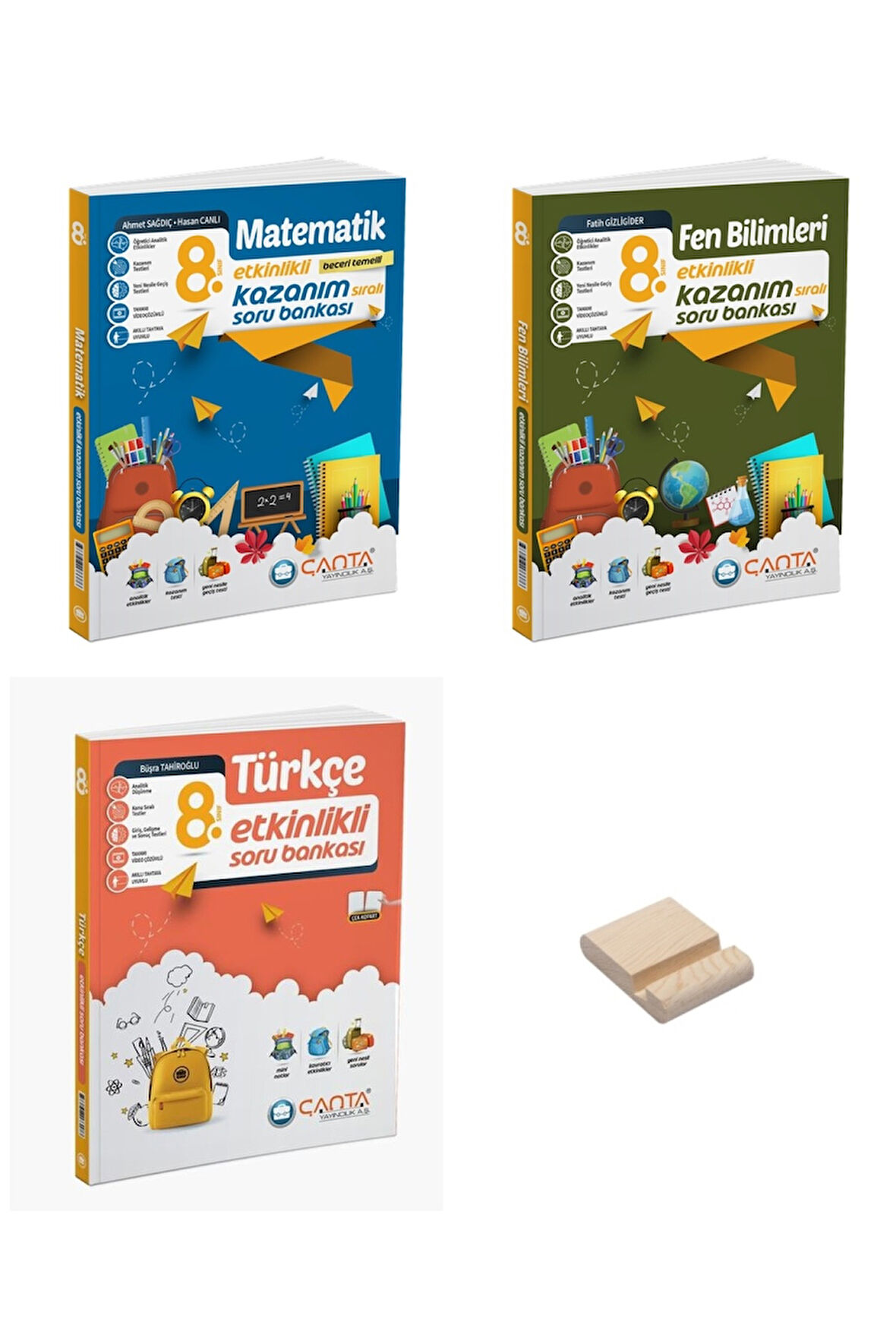 LGS 8. Sınıf Matematik Fen Bilimleri ve Türkçe Etkinlikli Soru Bankası 3lü Set