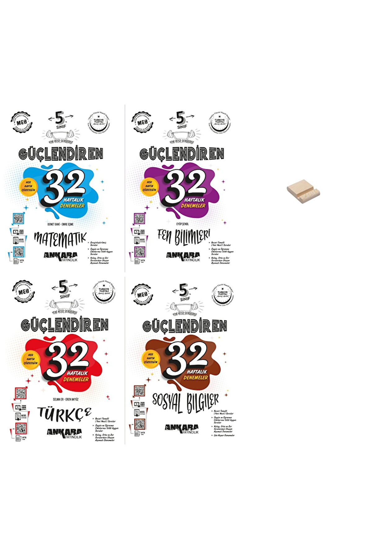 5. Sınıf Güçlendiren Matematik Fen Bilimleri Türkçe ve Sosyal Denemeleri 4lü Set