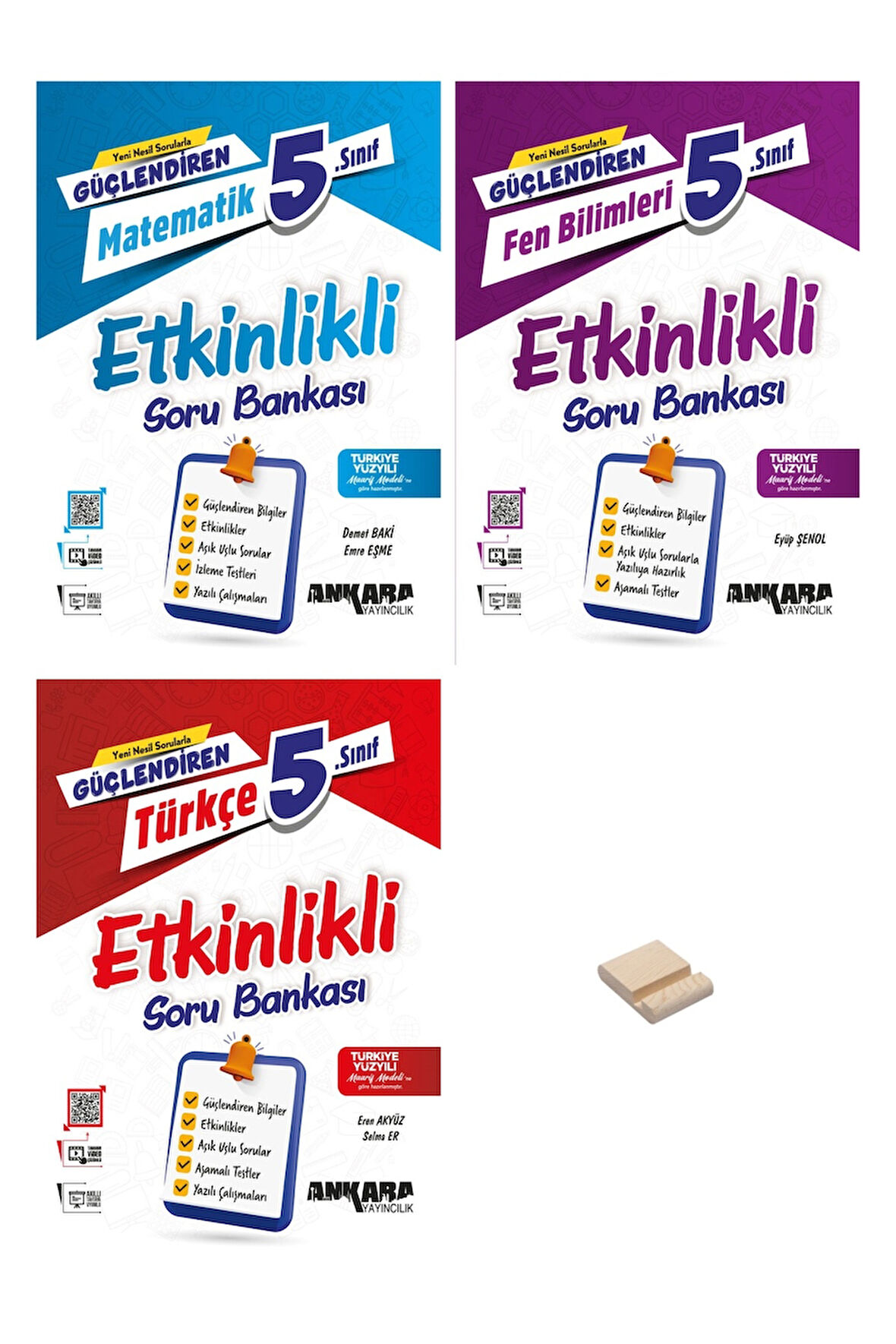 5. Sınıf Güçlendiren Matematik Fen Bilimleri ve Türkçe Etkinlikli Soru Bankası 3lü Set