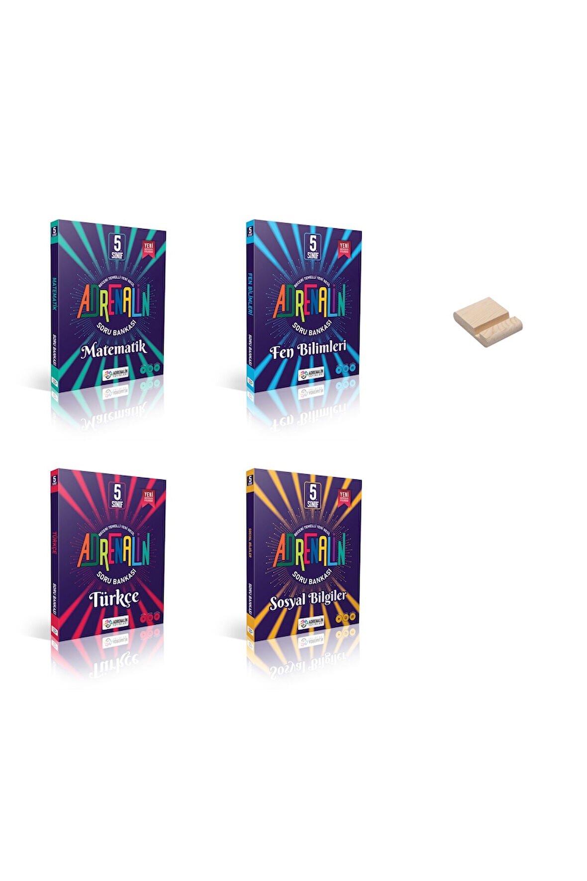 5. Sınıf Matematik Fen Bilimleri Türkçe ve Sosyal Bilgiler Soru Bankası 4lü Set