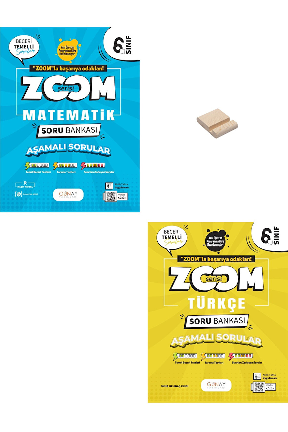 6. Sınıf Zoom Matematik ve Türkçe Soru Bankası + Telefon Standı