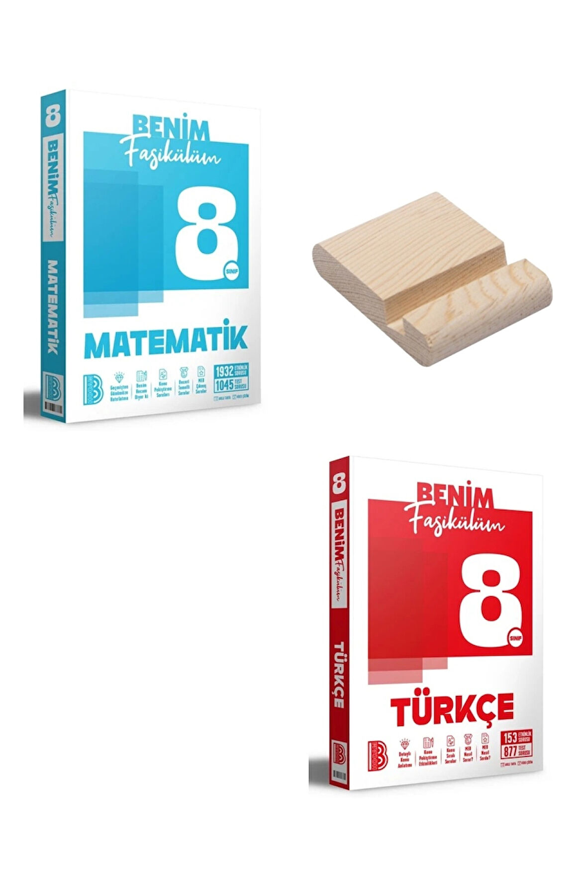 LGS 8. Sınıf Matematik ve Türkçe Benim Fasikülüm + Telefon Standı