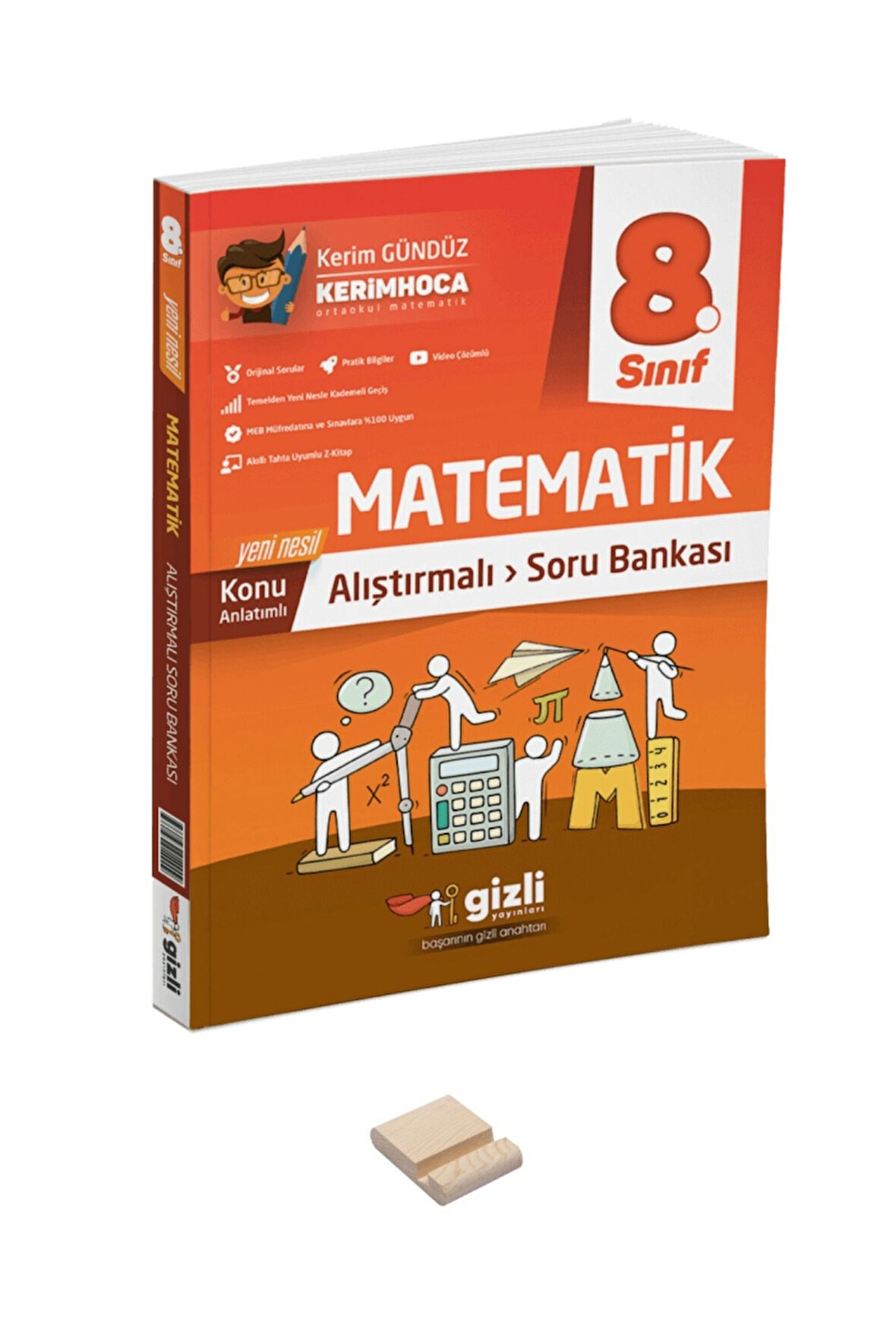 LGS 8. Sınıf Alıştırmalı Matematik Soru Bankası ve Telefon Standı