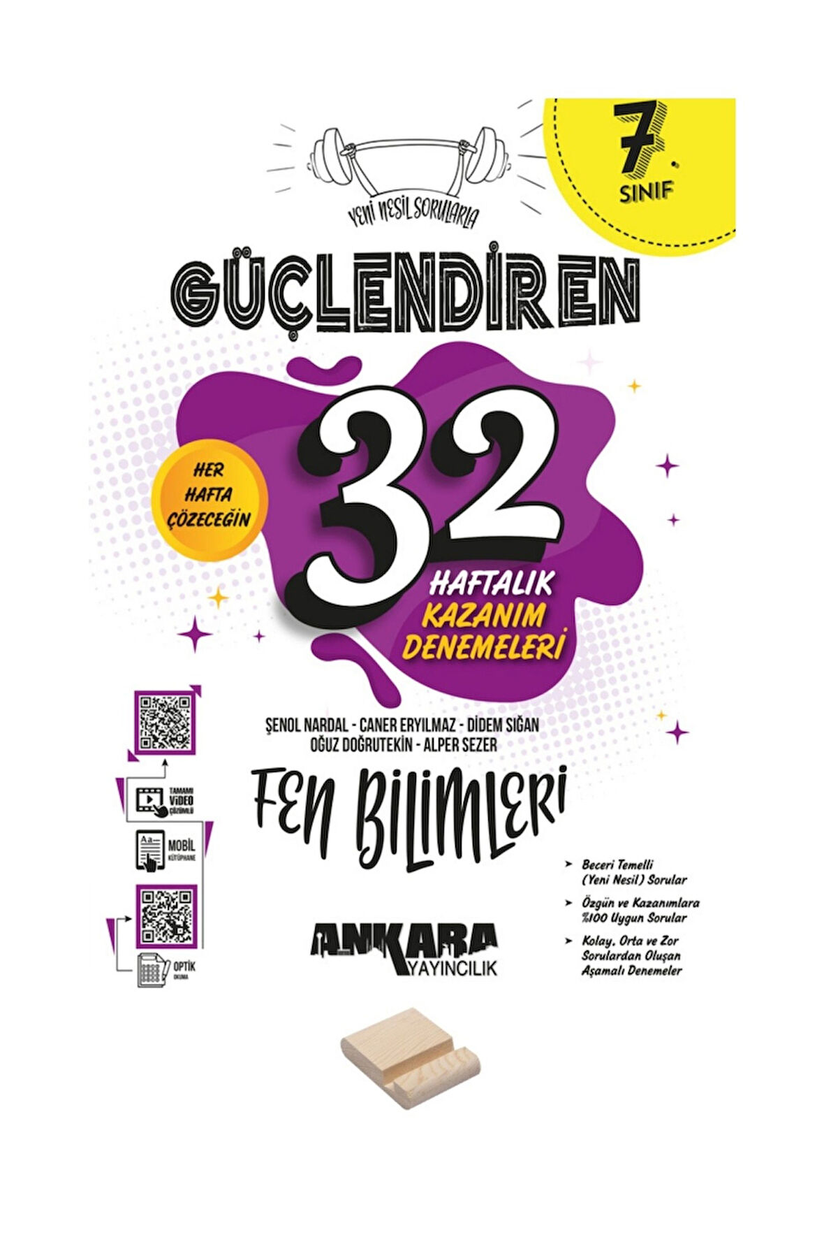 7. Sınıf Güçlendiren 32 Haftalık Fen Bilimleri Kazanım Denemeleri ve Telefon Tutucu