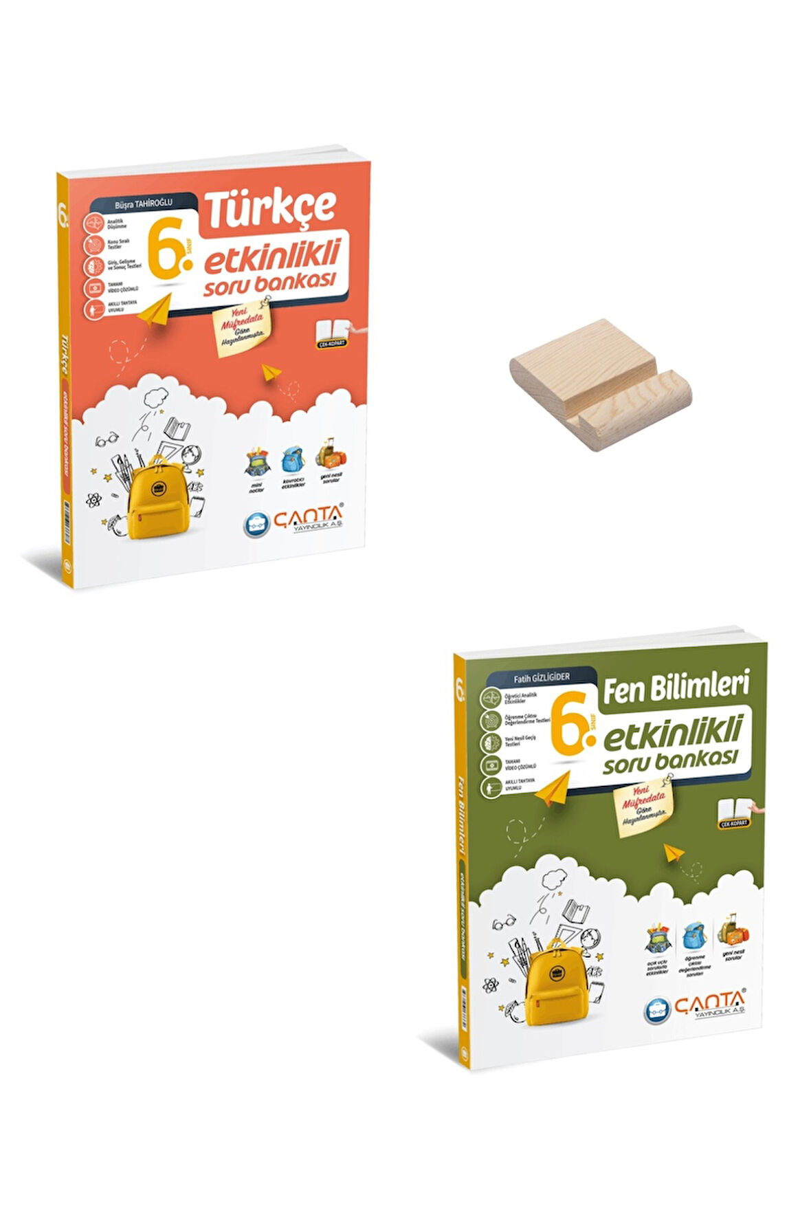 6. Sınıf Türkçe ve Fen Bilimleri Etkinlikli Soru Bankası + Telefon Standı