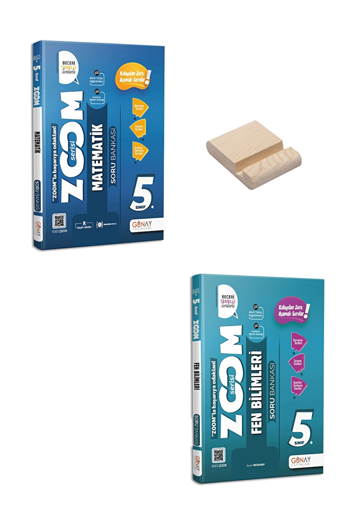 5. Sınıf Zoom Matematik ve Fen Bilimleri Soru Bankası + Telefon Standı