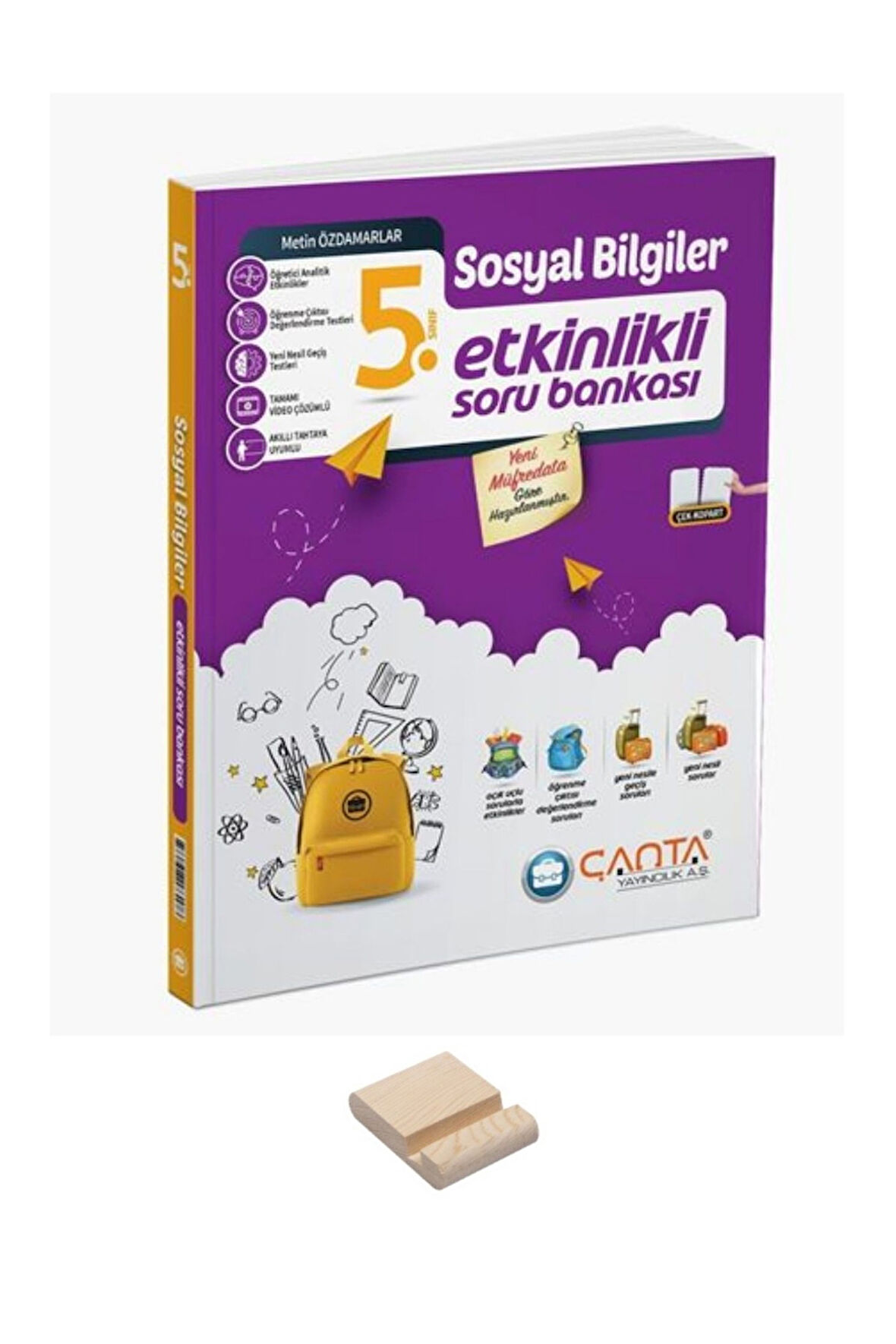 5. Sınıf Etkinlikli Kazanım Sosyal Bilgiler Soru Bankası ve Telefon Tutucu