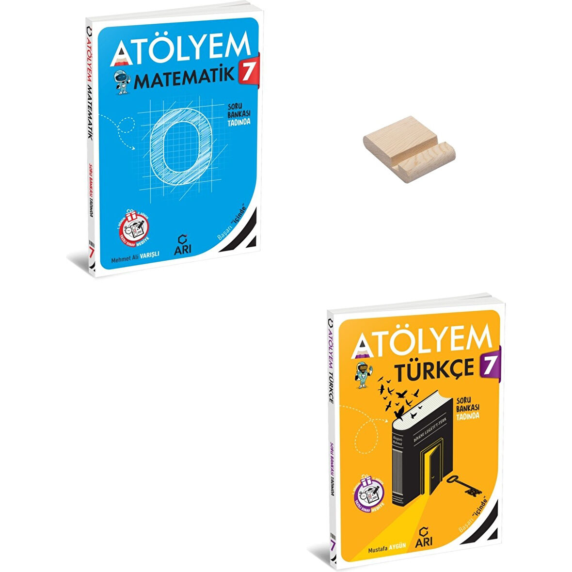 7. Sınıf Atölyem Matematik ve Türkçe Soru Bankası + Telefon Standı