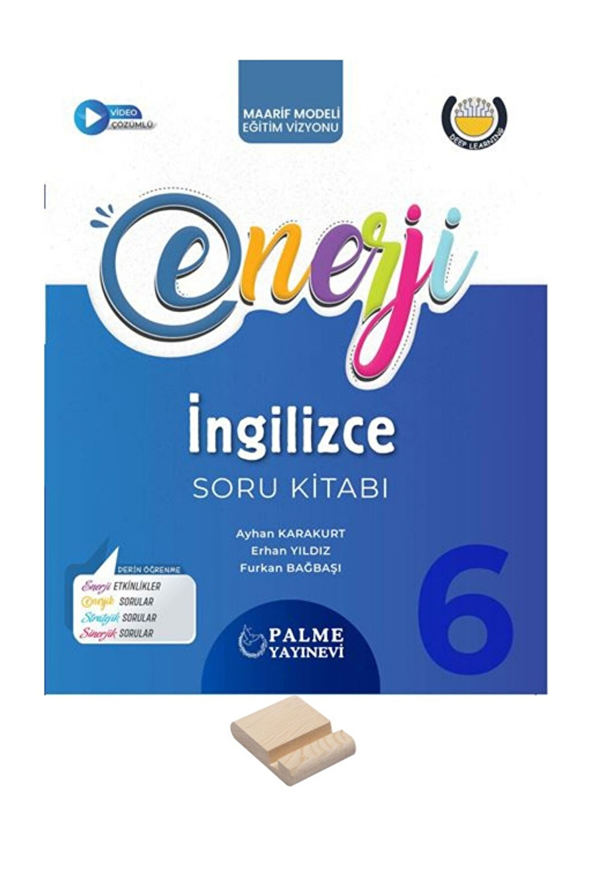 6. Sınıf İngilizce Soru Kitabı ve Telefon Tutucu