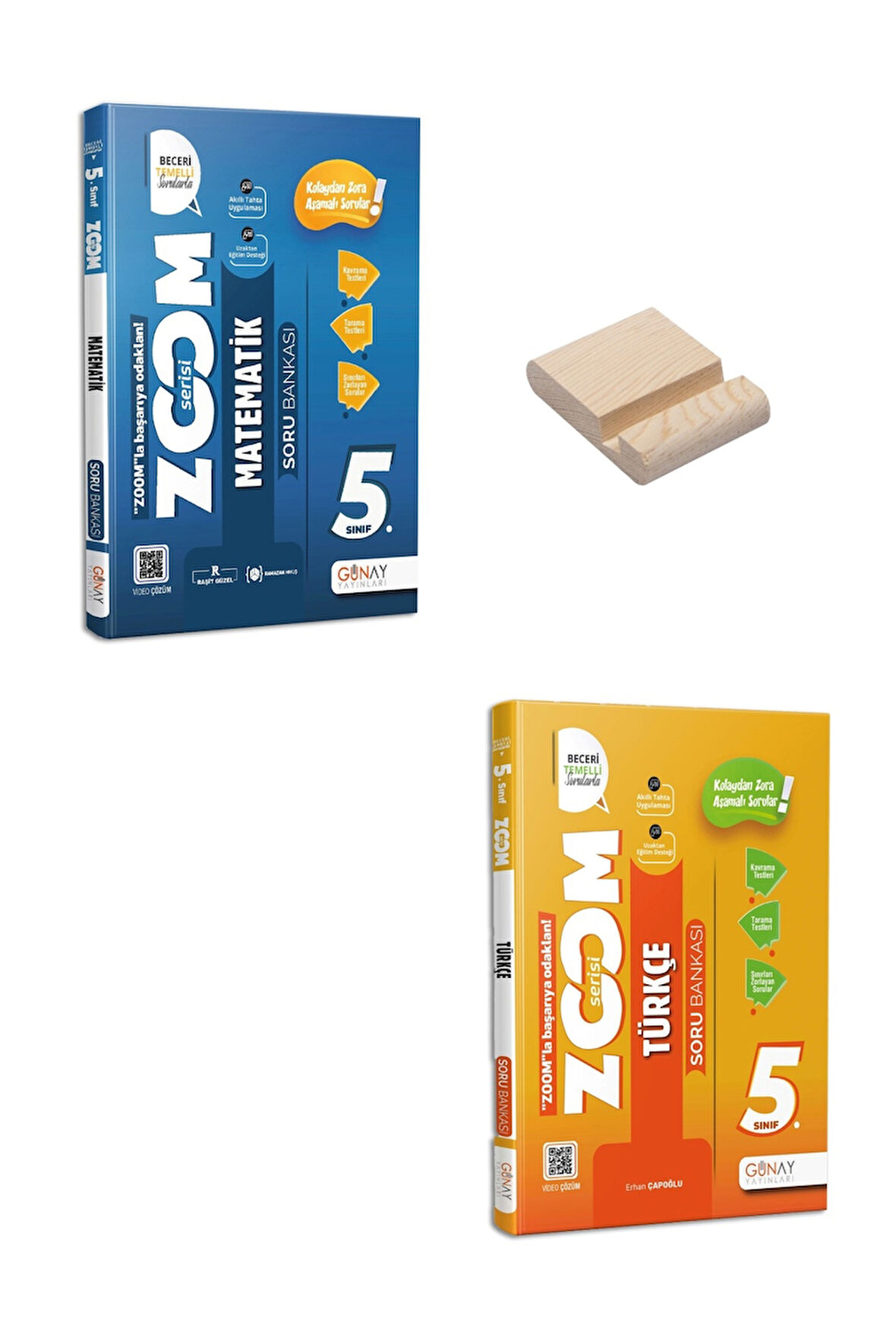 5. Sınıf Zoom Matematik ve Türkçe Soru Bankası + Telefon Standı