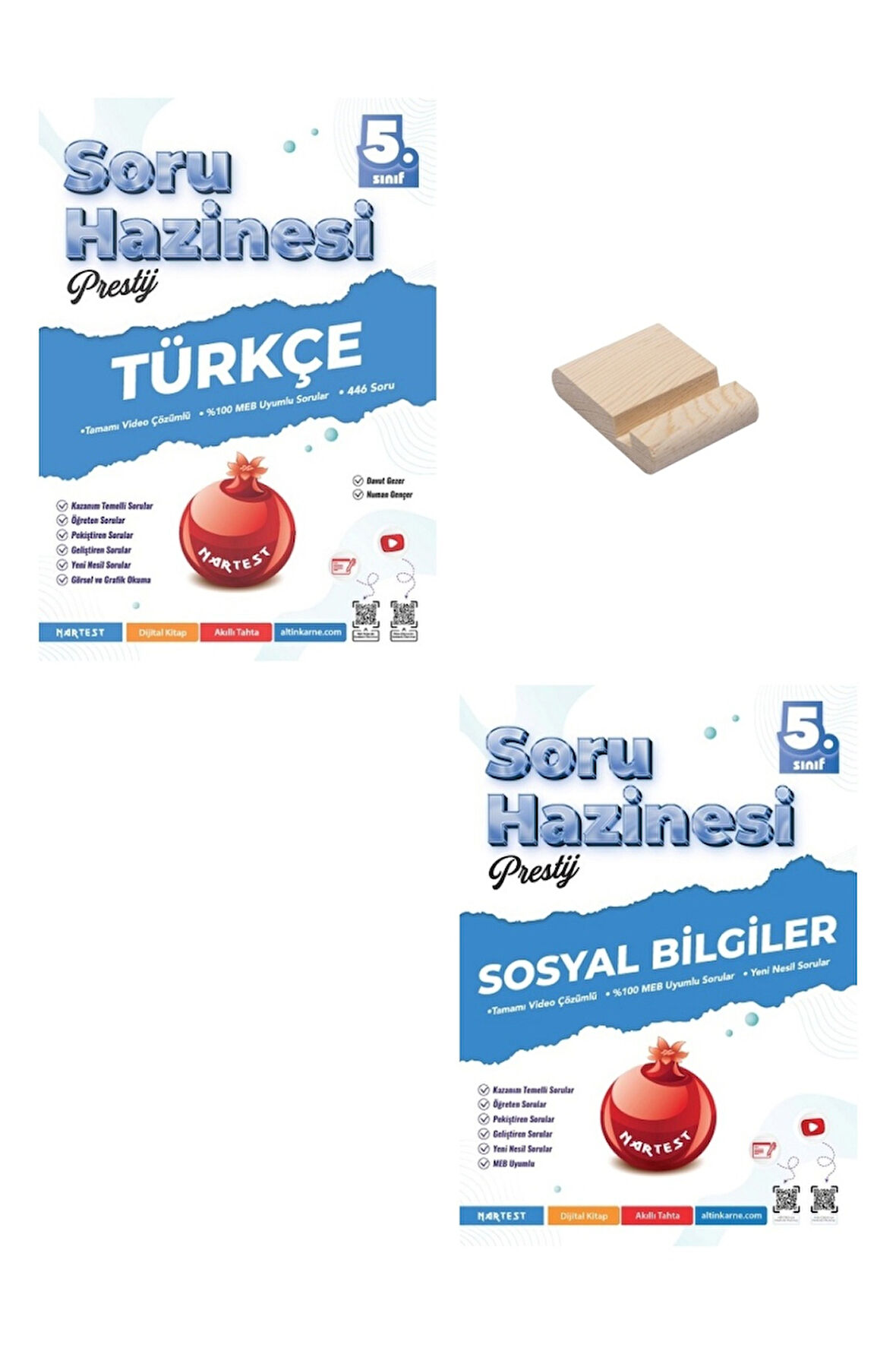 5. Sınıf Prestij Türkçe ve Sosyal Bilgiler Soru Hazinesi + Telefon Tutucu