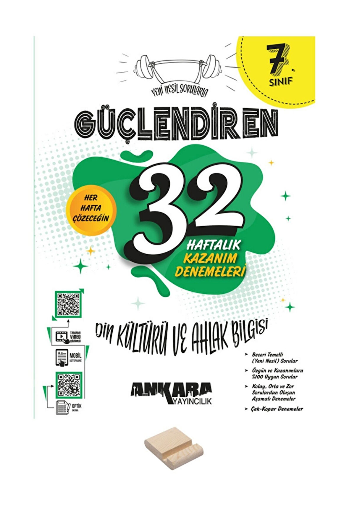 7. Sınıf Güçlendiren 32 Haftalık Din Kültürü Kazanım Denemeleri ve Telefon Standı