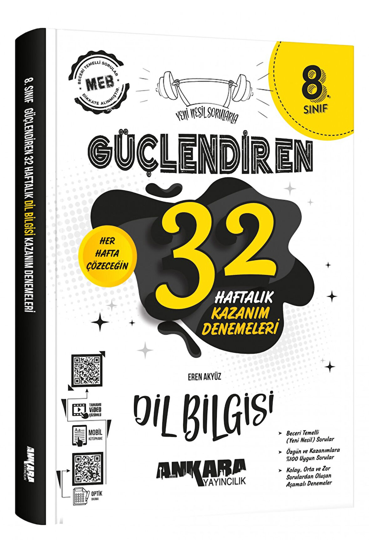 8. Sınıf Güçlendiren 32 Haftalık Dil Bilgisi Kazanım Denemeleri