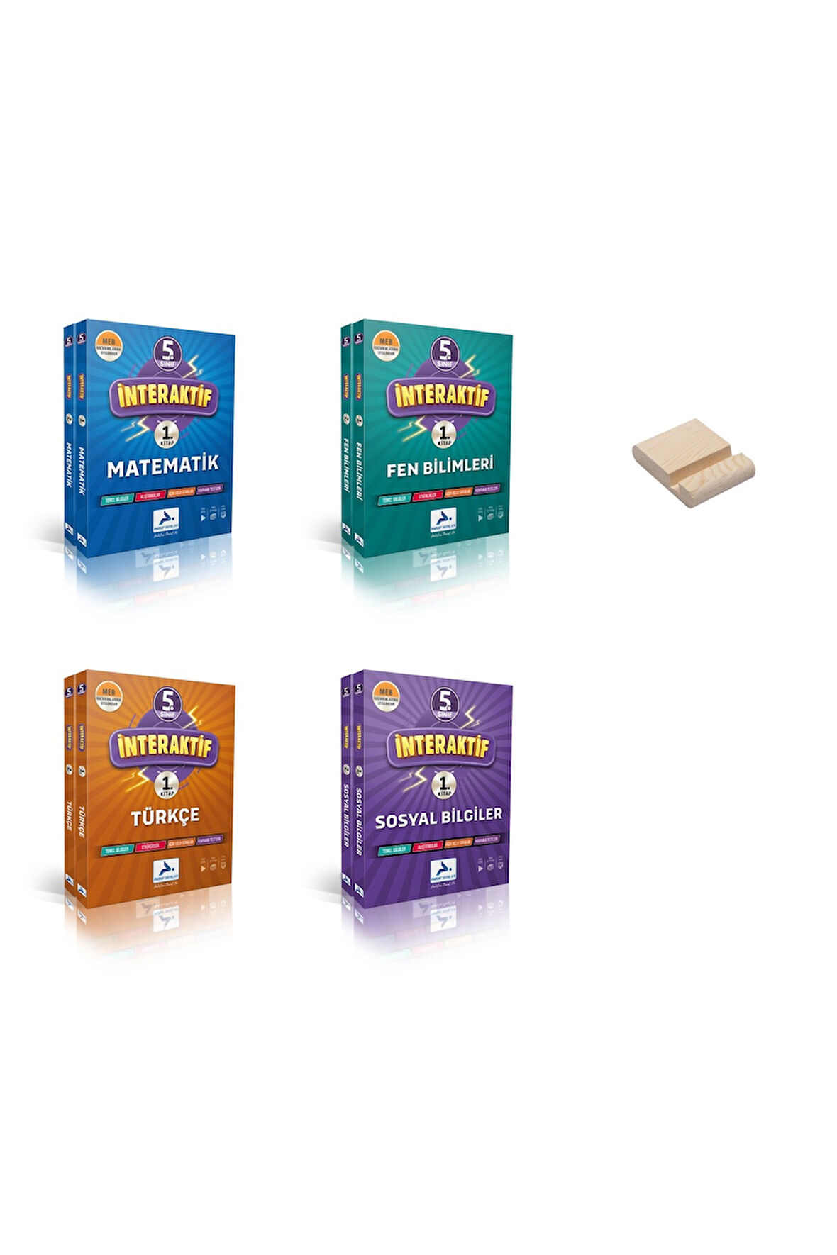 5. Sınıf İnteraktif Matematik Fen Bilimleri Türkçe ve Sosyal Bilgiler Soru Kütüphanesi 4lü Set