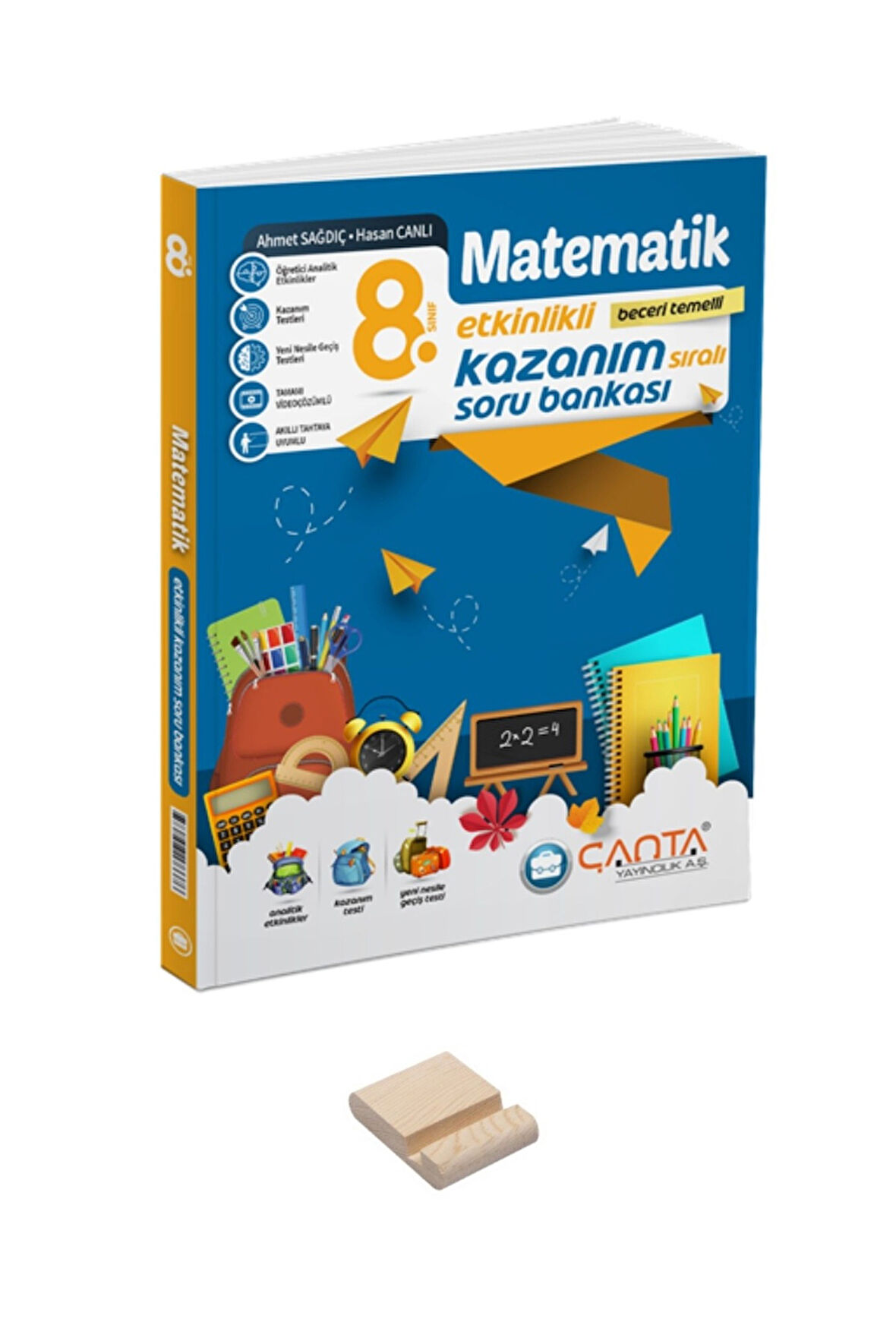 LGS 8. Sınıf Etkinlikli Kazanım Matematik Soru Bankası ve Telefon Tutucu
