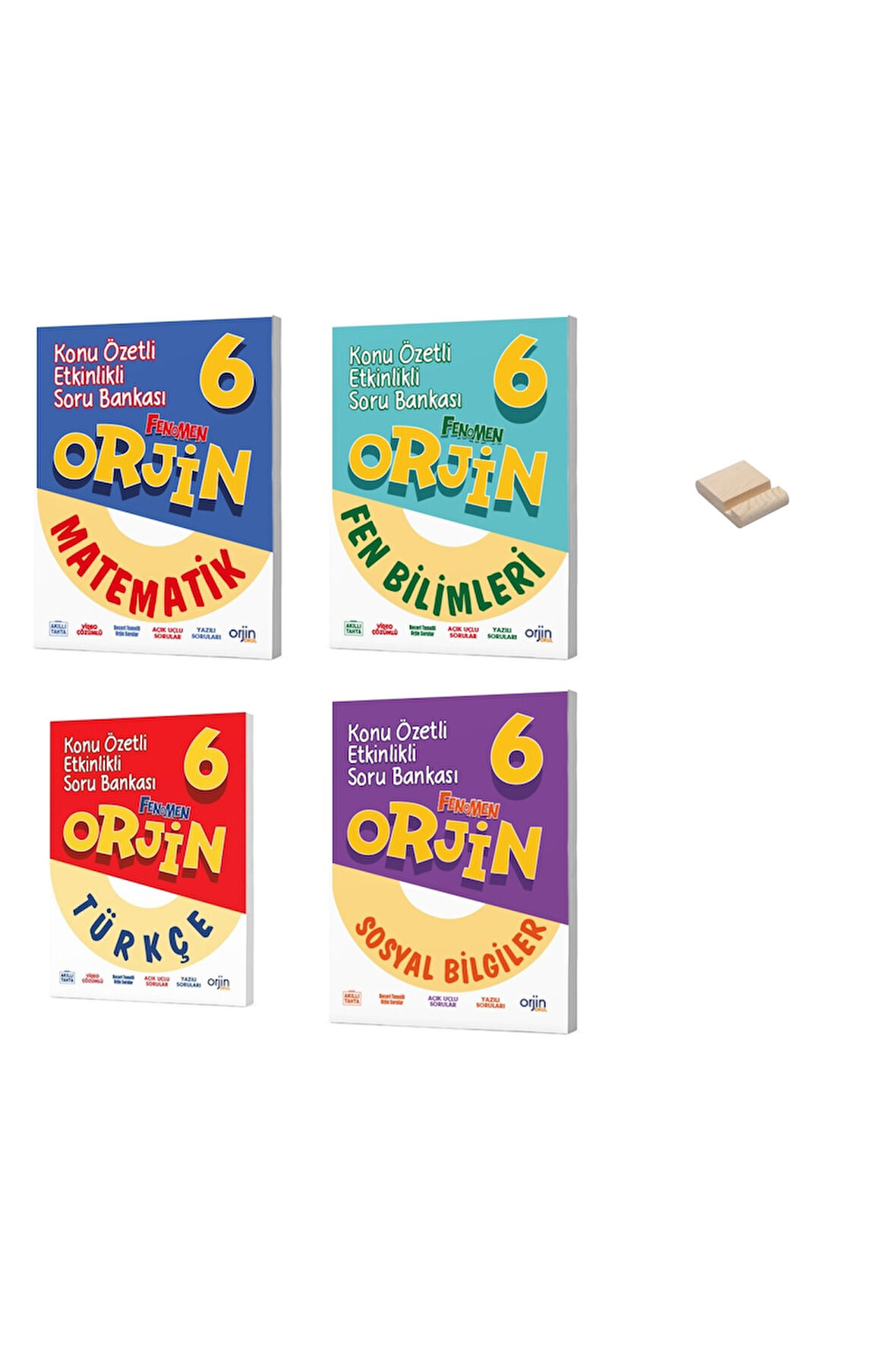 6. Sınıf Orjin Matematik Fen Bilimleri Türkçe ve Sosyal Bilgiler Konu Özetli Soru Bankası 4lü Set