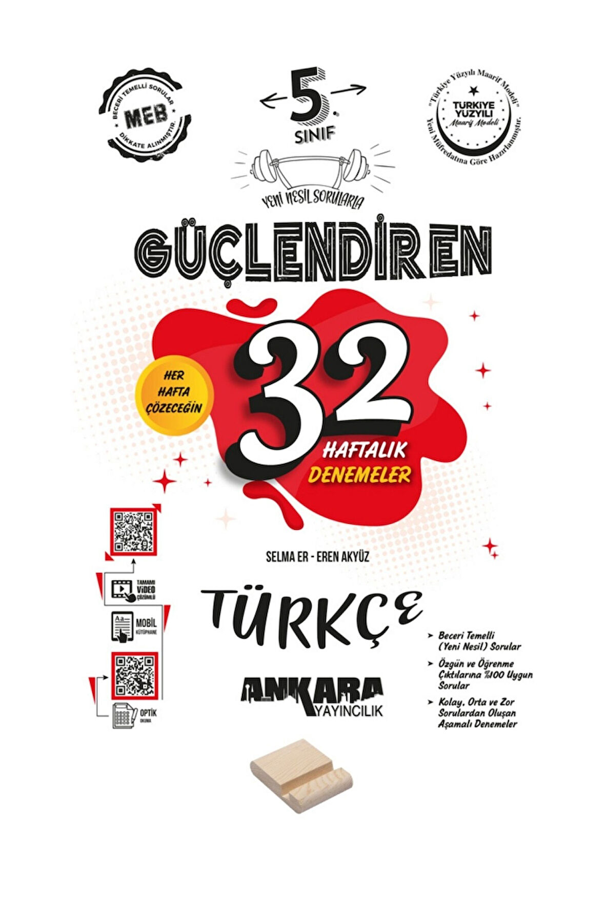 5. Sınıf Güçlendiren 32 Haftalık Türkçe Kazanım Denemeleri ve Telefon Standı