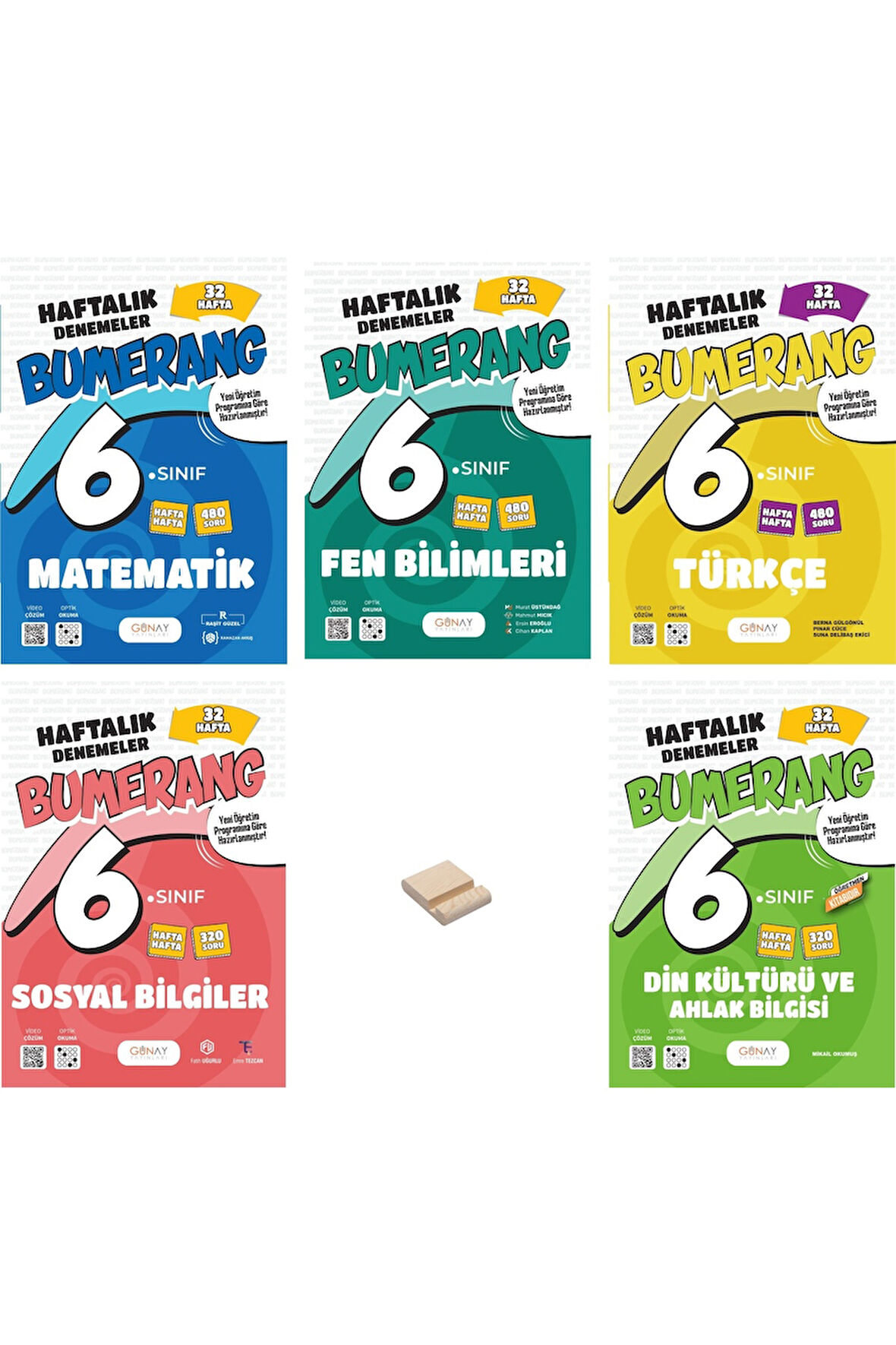 6. Sınıf Bumerang Tüm Dersler 32 Haftalık Denemeleri 5li Set + Telefon Standı