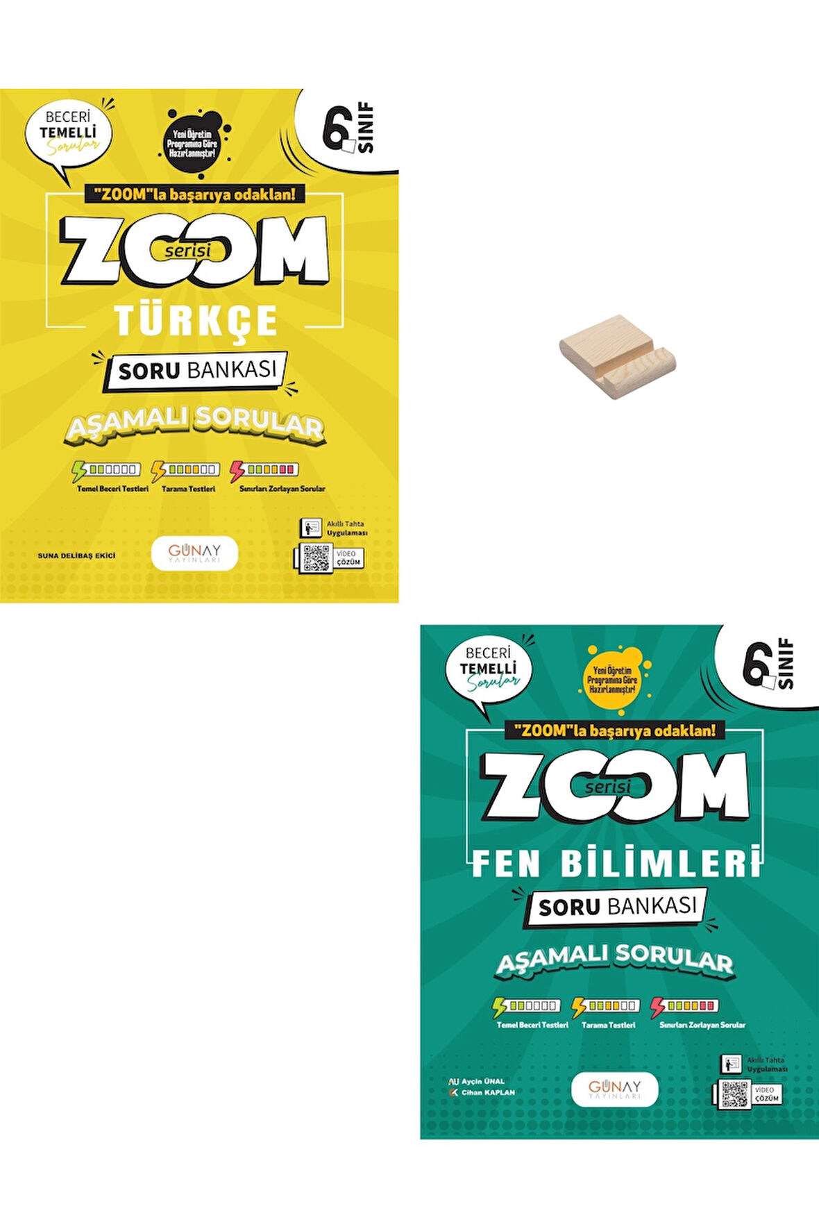 6. Sınıf Zoom Türkçe ve Fen Bilimleri Soru Bankası + Telefon Standı