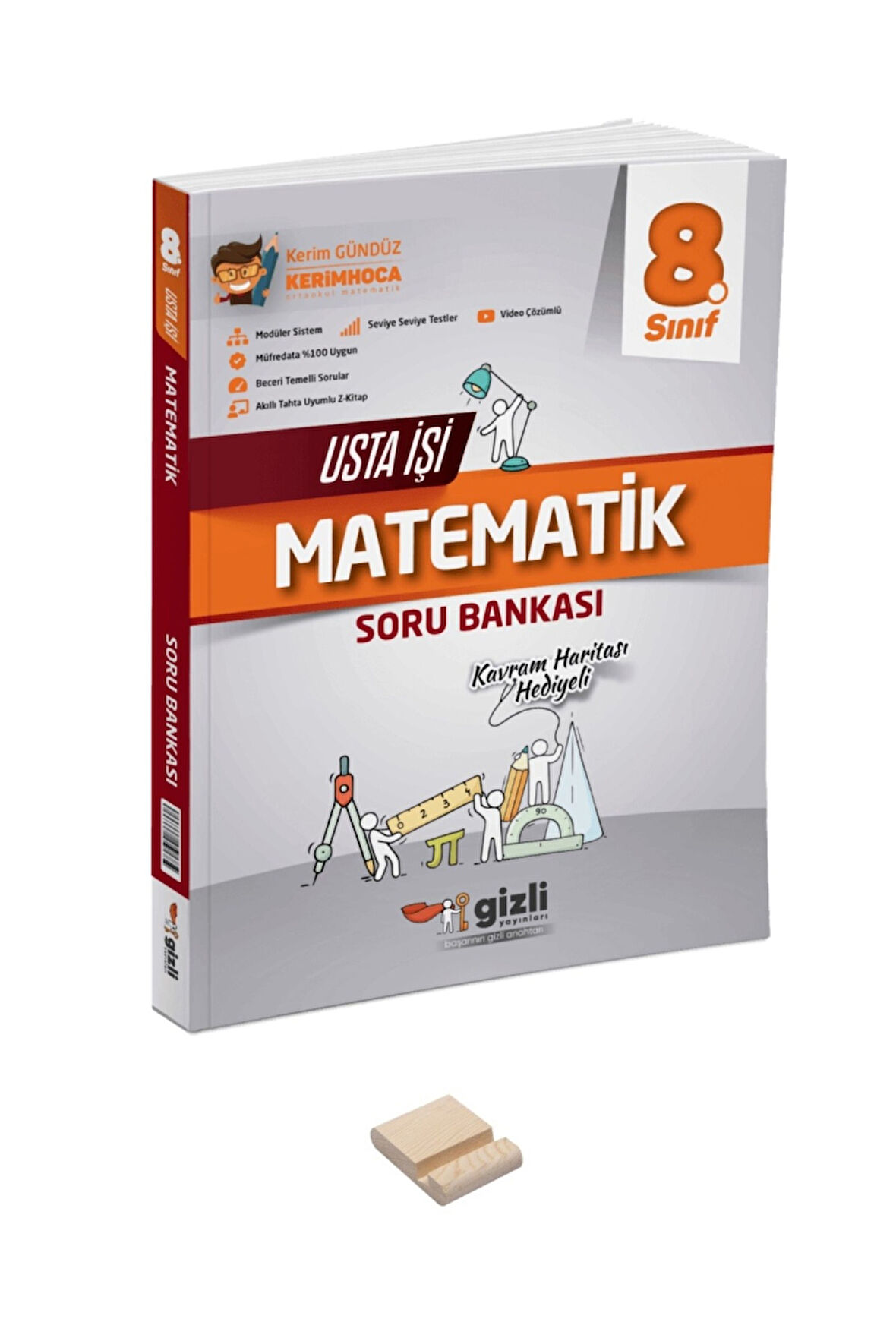 LGS 8. Sınıf Usta İşi Matematik Soru Bankası ve Telefon Standı