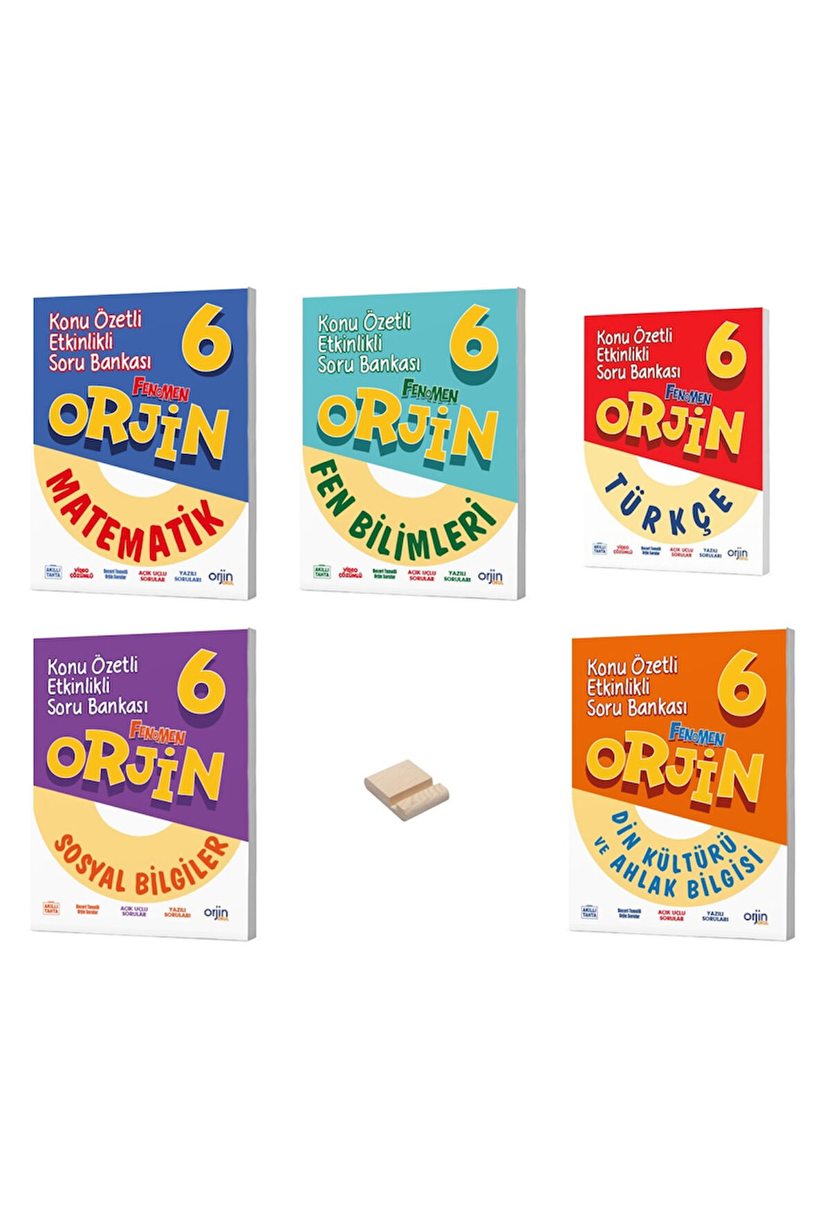 6. Sınıf Orjin Matematik Fen Türkçe Sosyal ve Din Konu Özetli Soru Bankası 5li Set