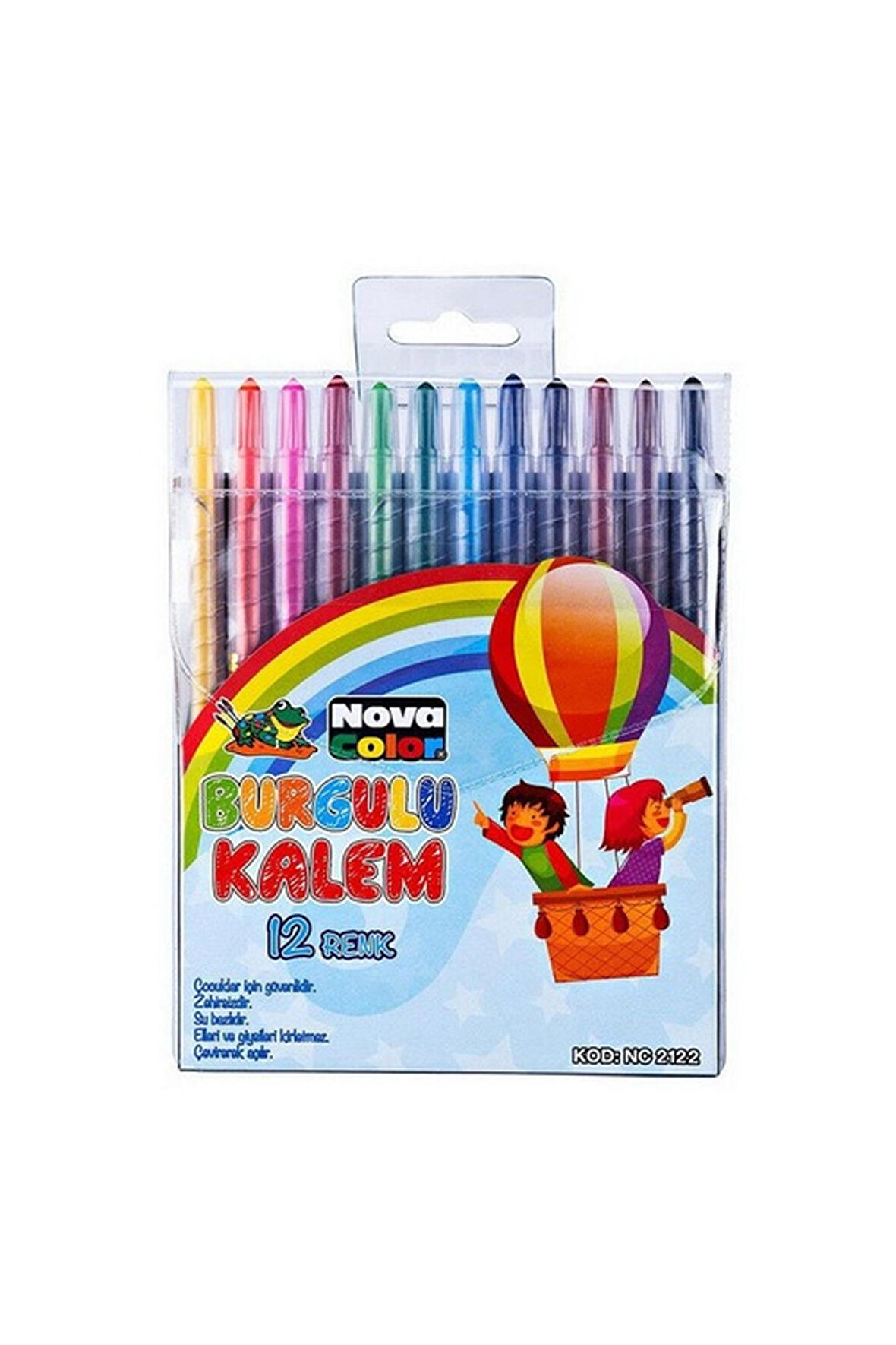 Nova Color 12 Li Çevirmeli Mum Boya Nc-2122