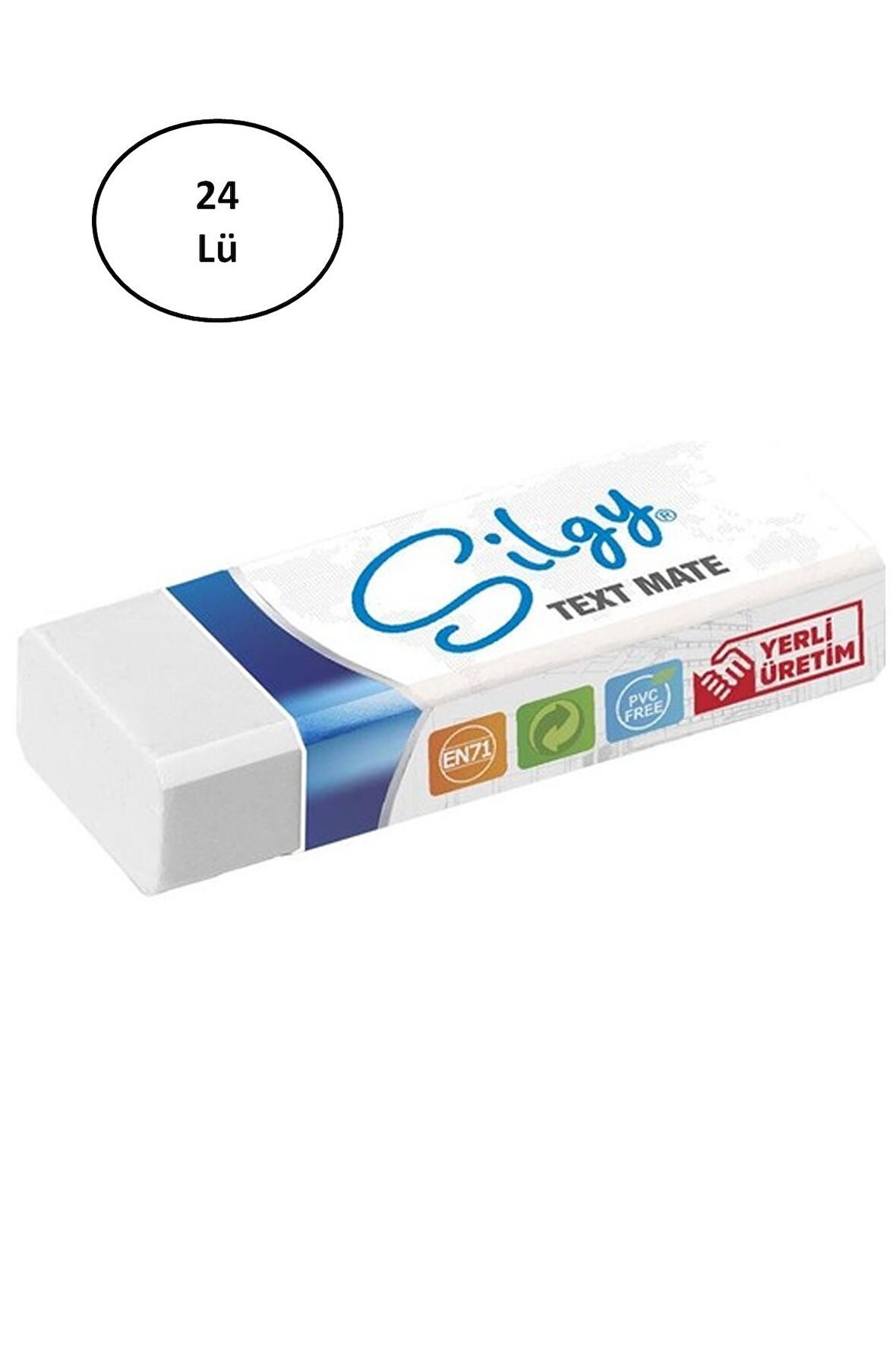 Silka Silgy Silgi Text Mate Beyaz 24'lü
