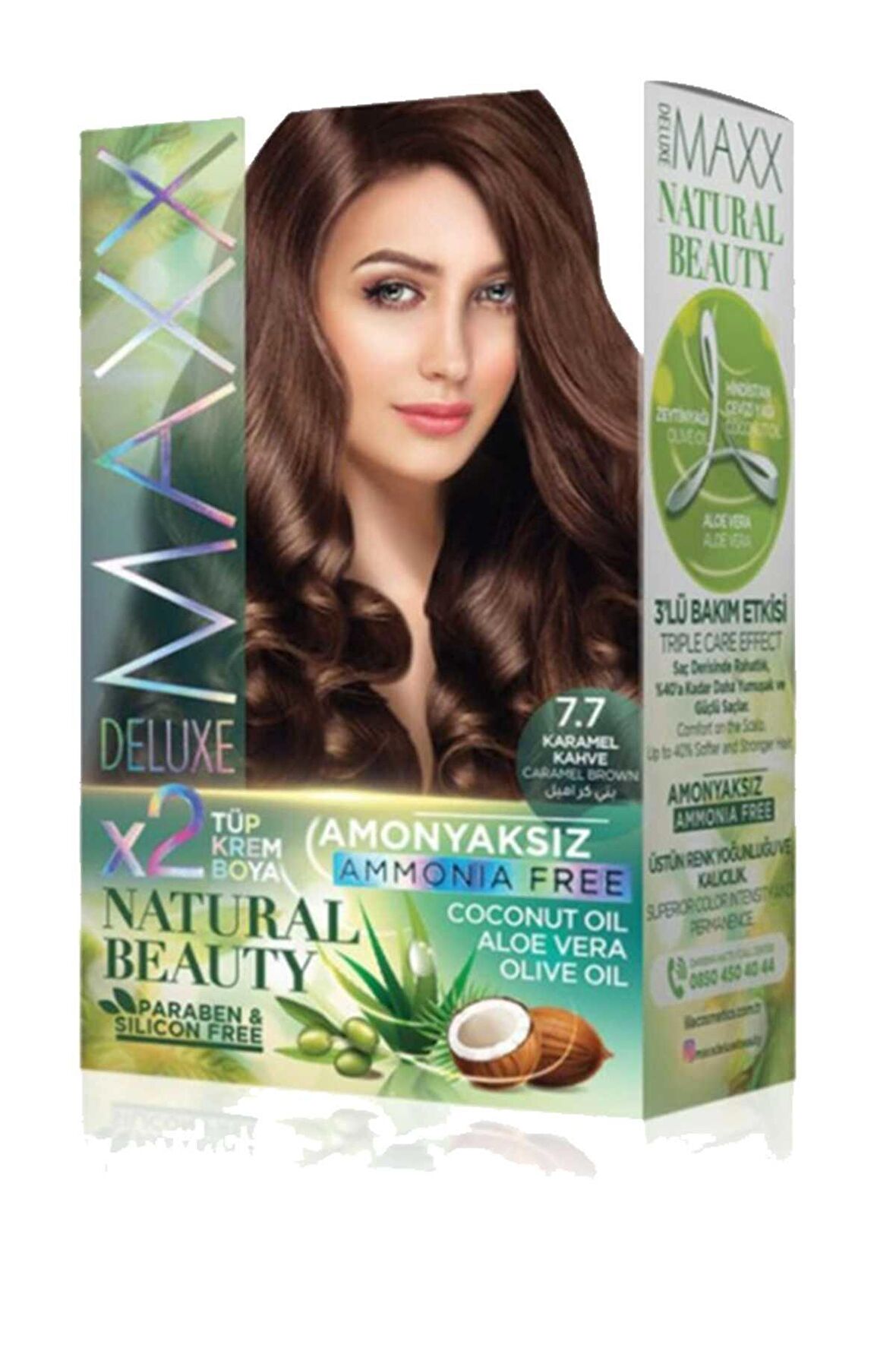 Natural Beauty Amonyaksız Saç Boyası 7.7 KaramelKahve