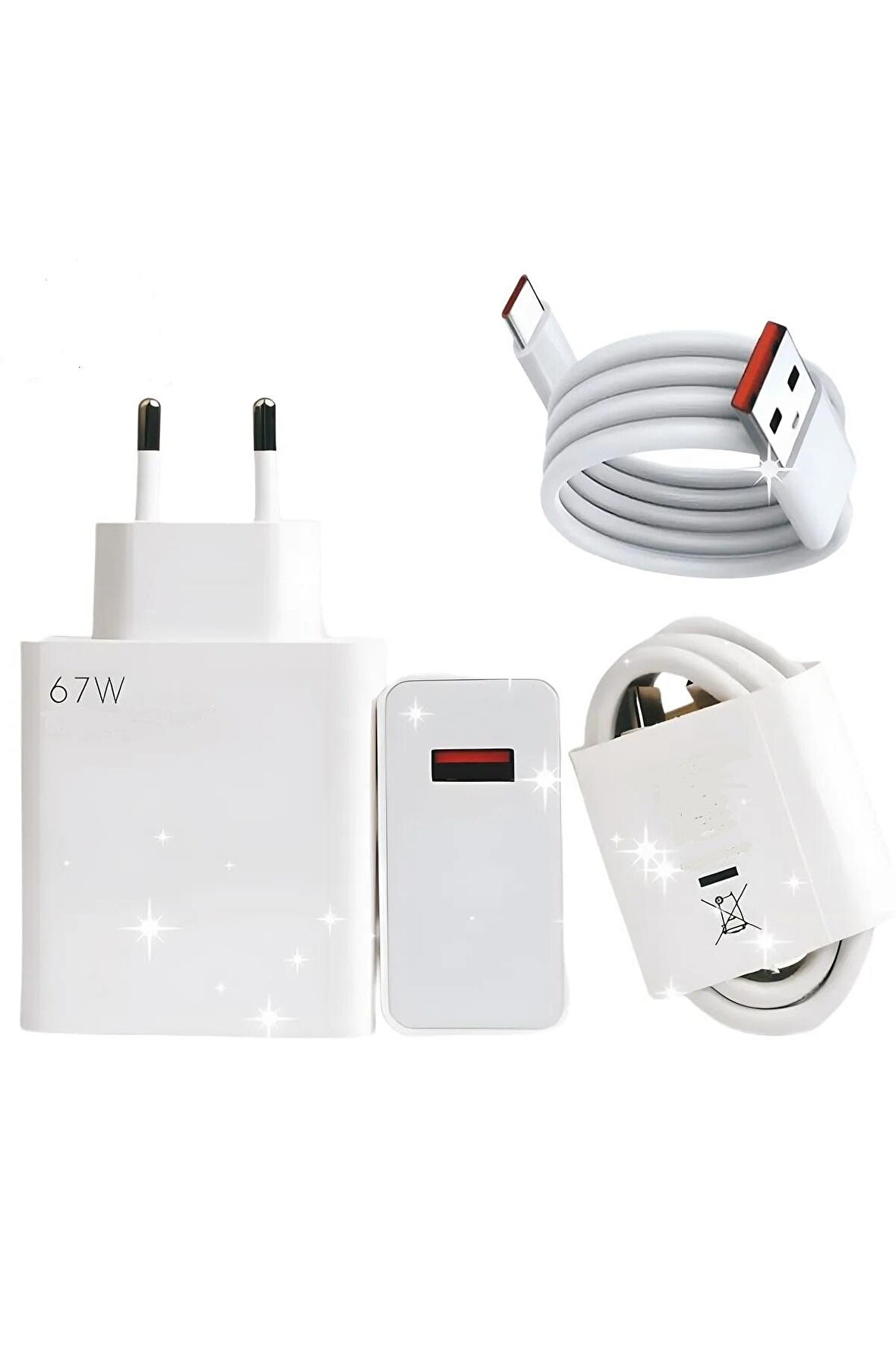 Royaleks Type-C 67 Watt Hızlı Şarj Aleti Beyaz