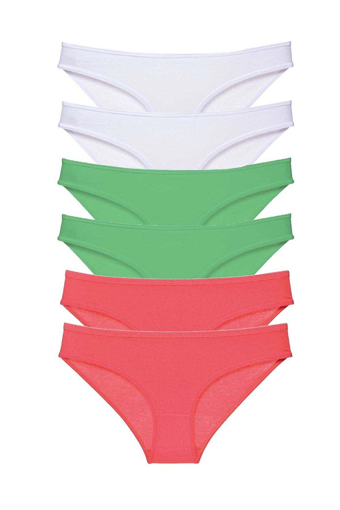 6 adet Süper Eko Set Likralı Kadın Slip Külot 552