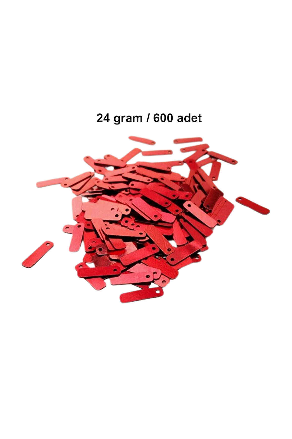 Kırmızı 15 x 5 mm Dantel Oya Yazma Halhal Abiye Lazer Kesim Pul 600 adet / 24 gram