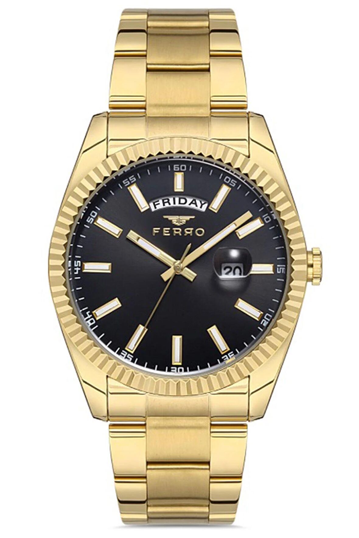 Erkek Çelik Kordon Kol Saati Çelik Kasa Paslanmaz Çelik Model Çift Takvimli Fonksiyon 2 Yıl Garantili