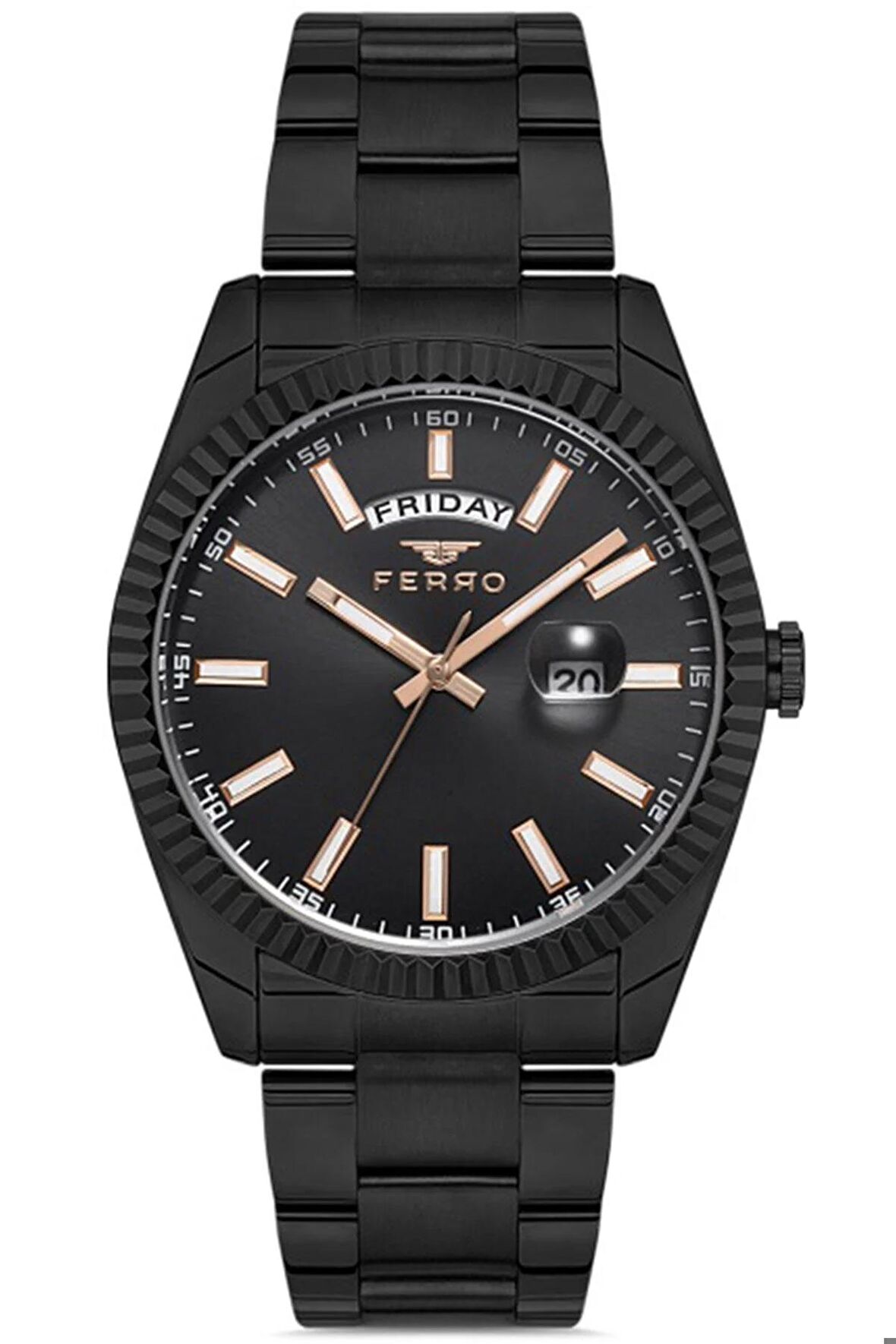 Erkek Çelik Kordon Kol Saati Çelik Kasa Paslanmaz Çelik Model Çift Takvimli Fonksiyon 2 Yıl Garantili