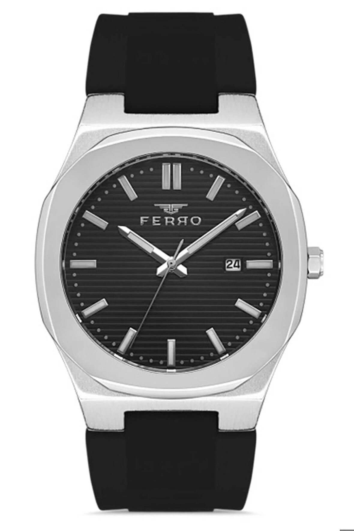 Erkek Spor Kol Saati Çelik Kasa Silikon Kordon Paslanmaz Çelik Model Su Geçirmez