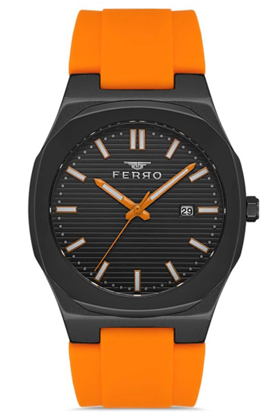 Erkek Spor Kol Saati Çelik Kasa Silikon Kordon Paslanmaz Çelik Model Su Geçirmez