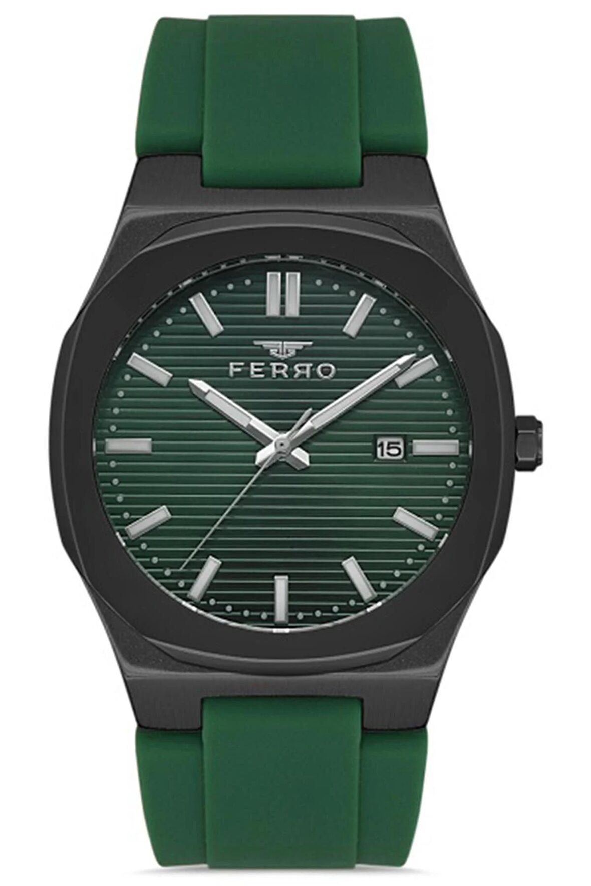 Erkek Spor Kol Saati Çelik Kasa Silikon Kordon Paslanmaz Çelik Model Su Geçirmez