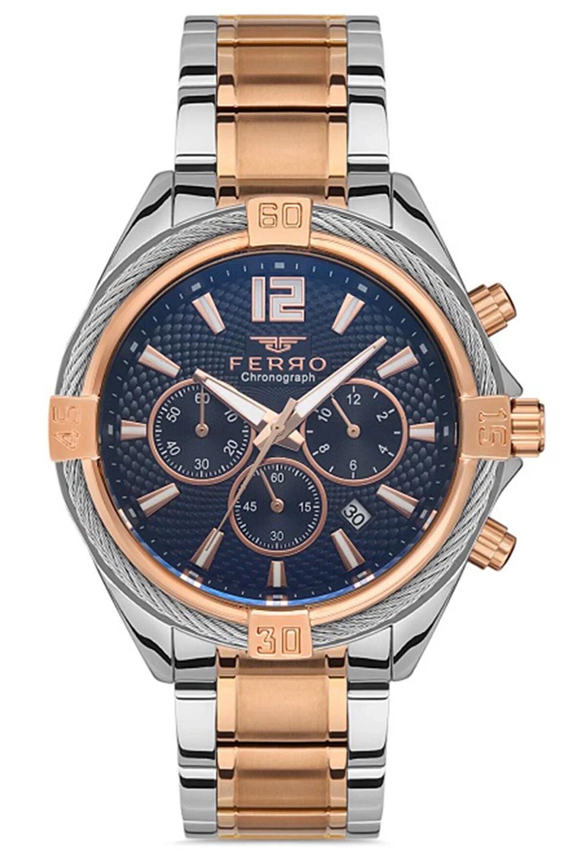 Erkek Çelik Kordon Spor Kol Saati Çelik Kasa Multi Fonksiyon Paslanmaz Çelik Model Su Geçirmez