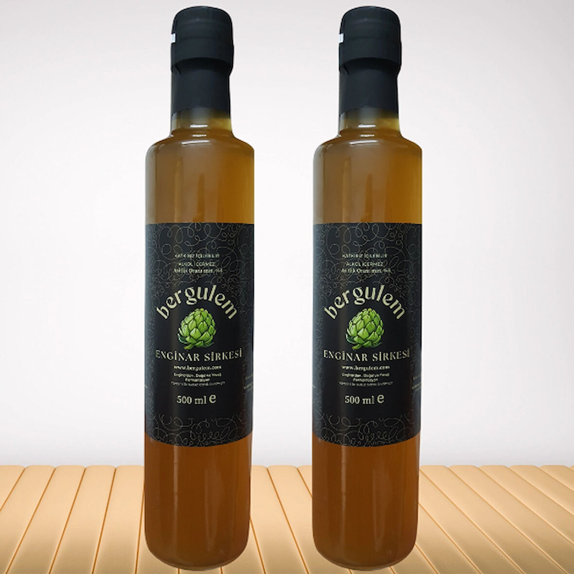 bergulem Doğal Enginar Sirkesi 2 li Paket 2 x 500 ml