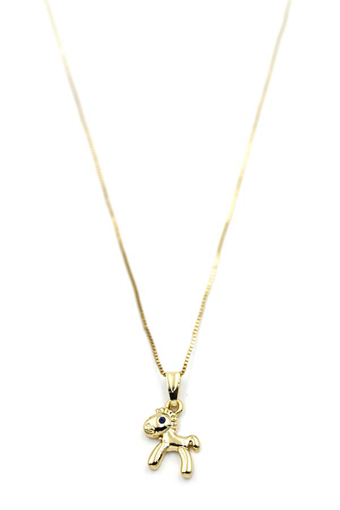 Peluş At Figürü Kolye - Altın