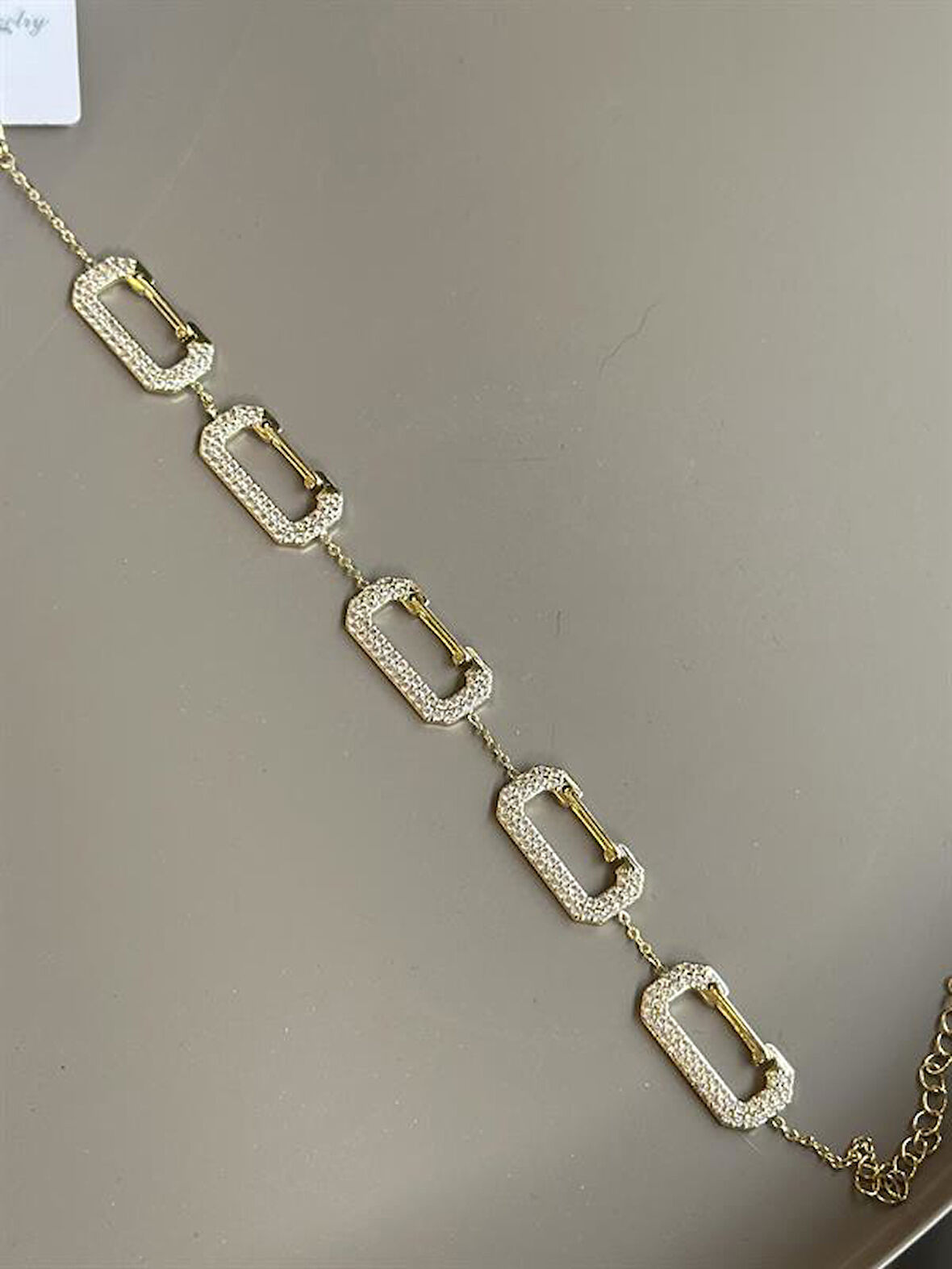 Taşlı Bileklik - Altın