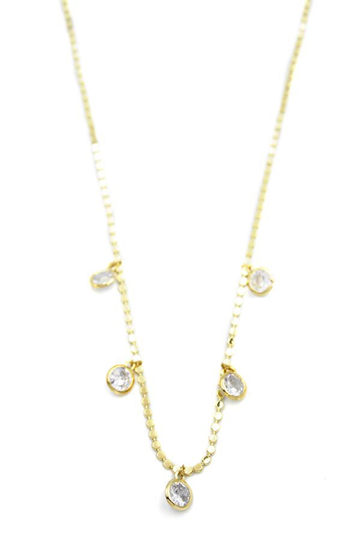 Ezme Zincir Charm Kolye - Altın