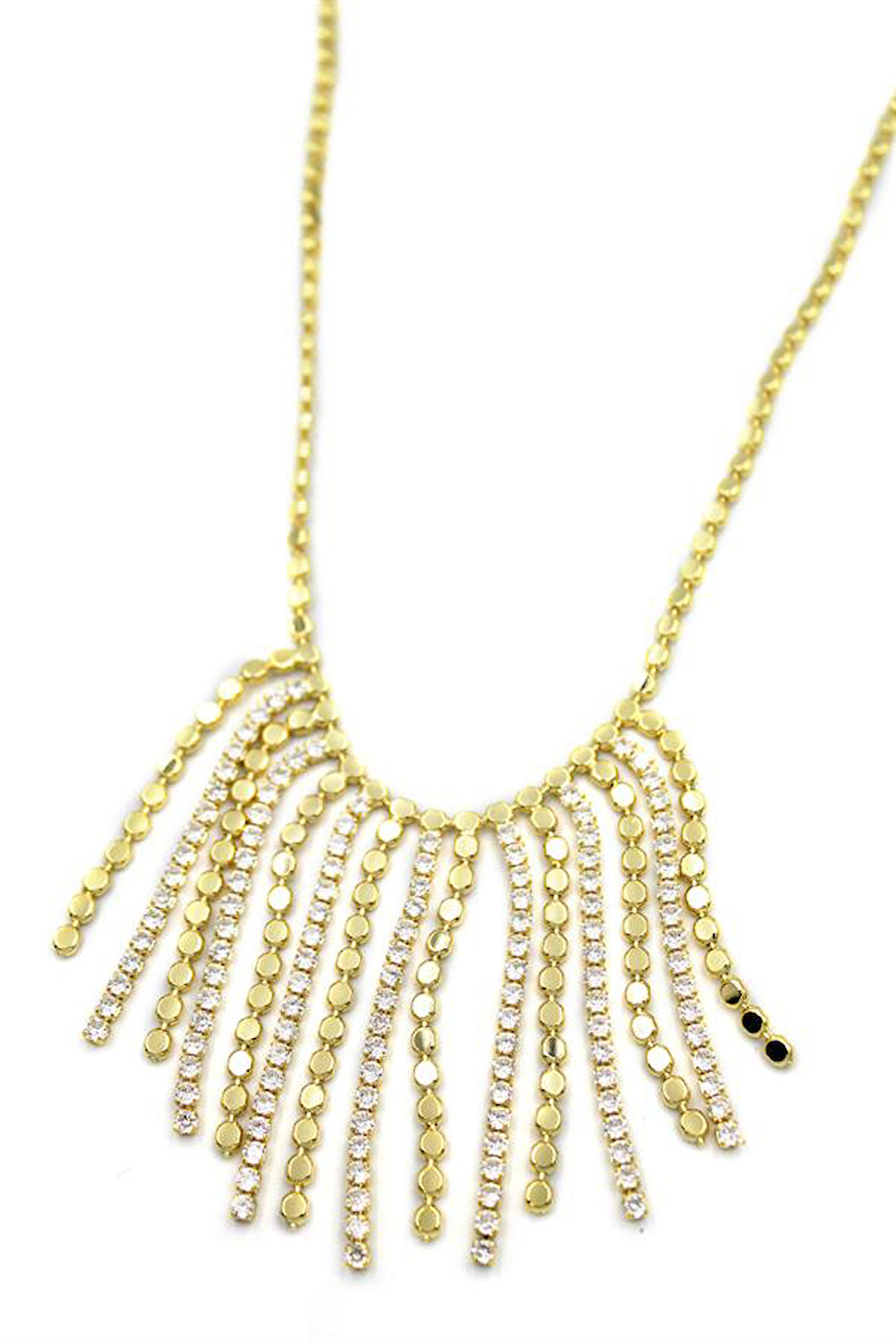 Ezme Zincir Sallantılı Kolye - Altın