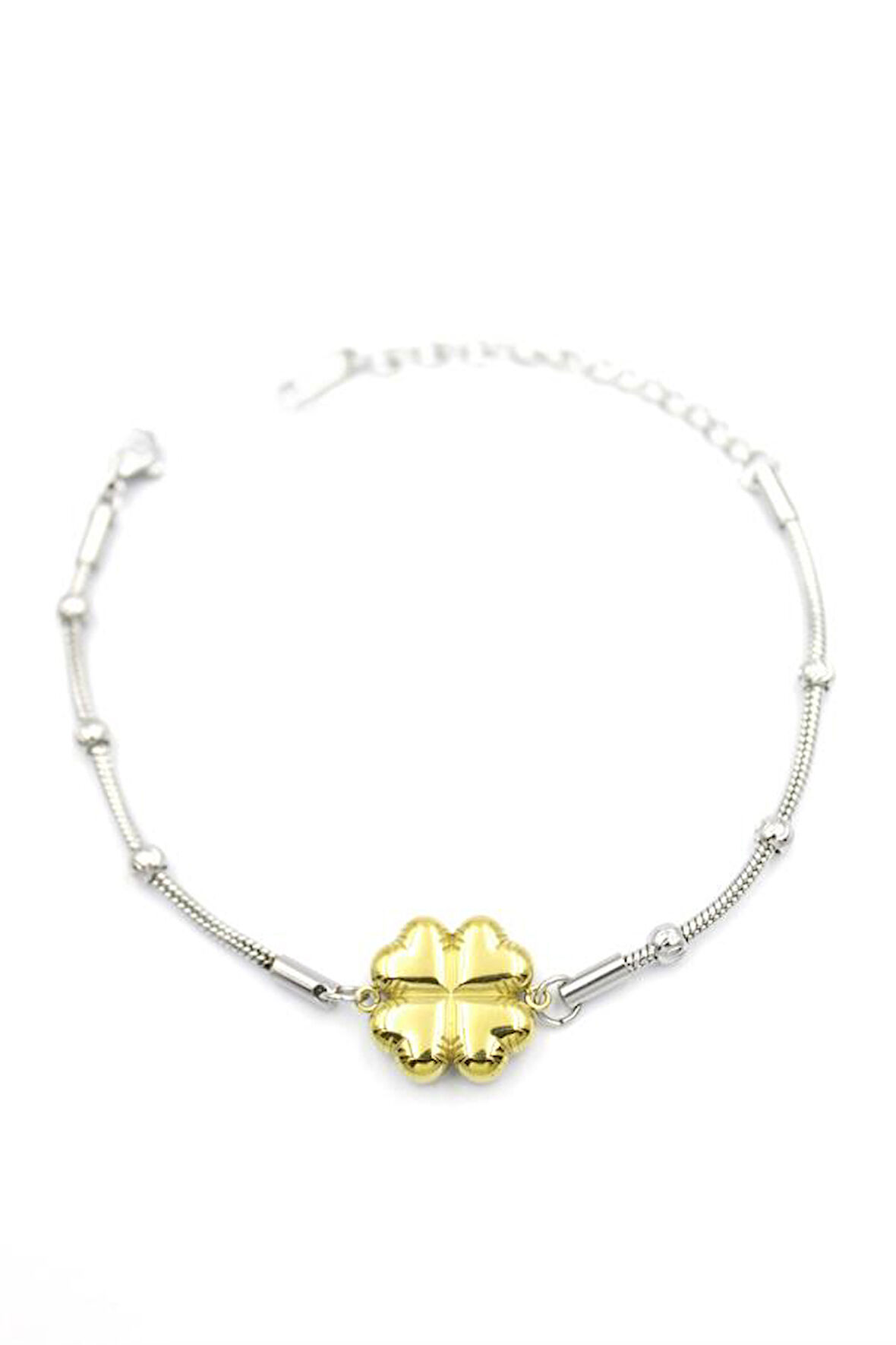 Yonca Zincir Bileklik - Altın