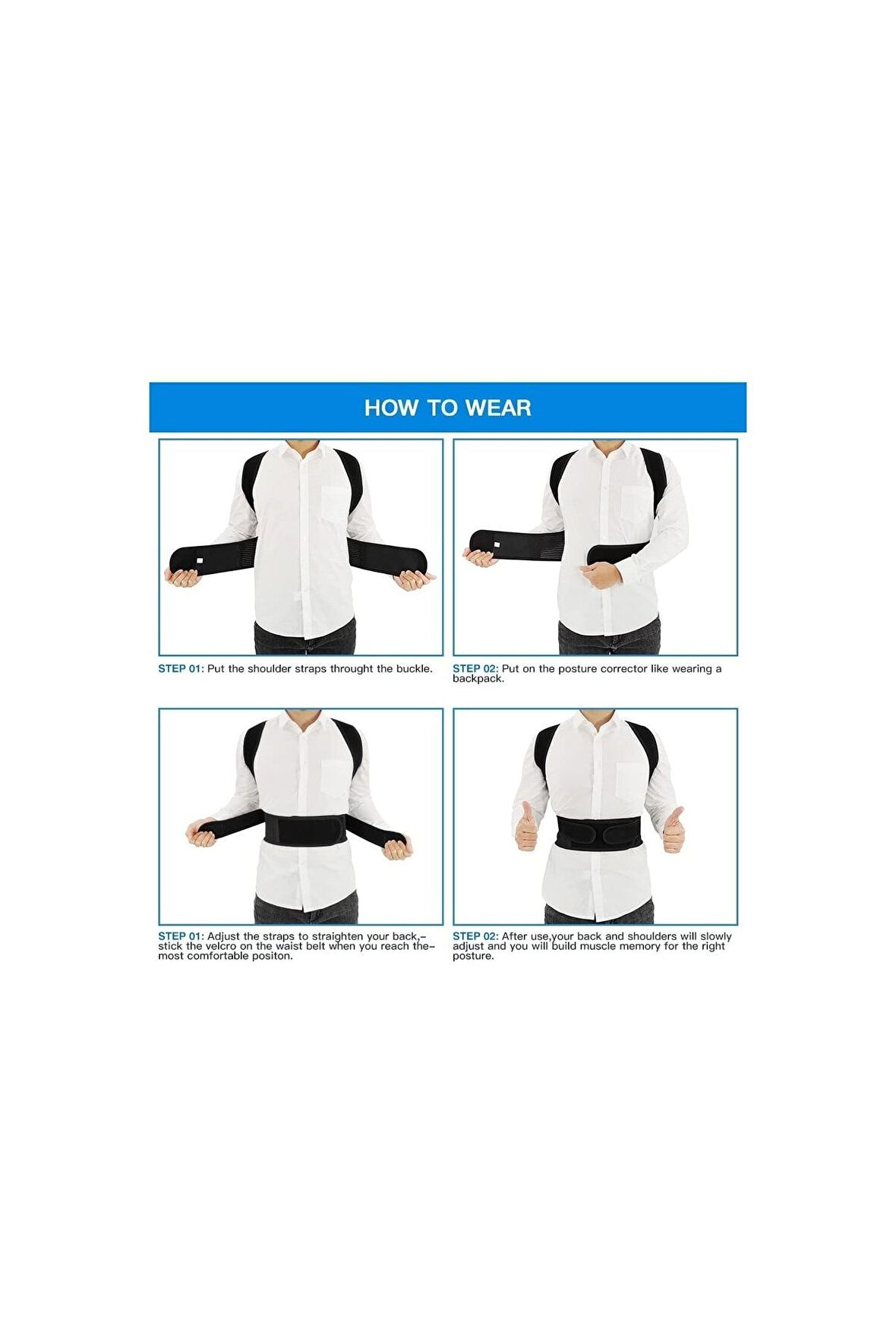 Çift Balenli Bel Ve Sırt Korsesi Dik Durus Spor Bel Sırt Omuz Kambur Önleyici Korse