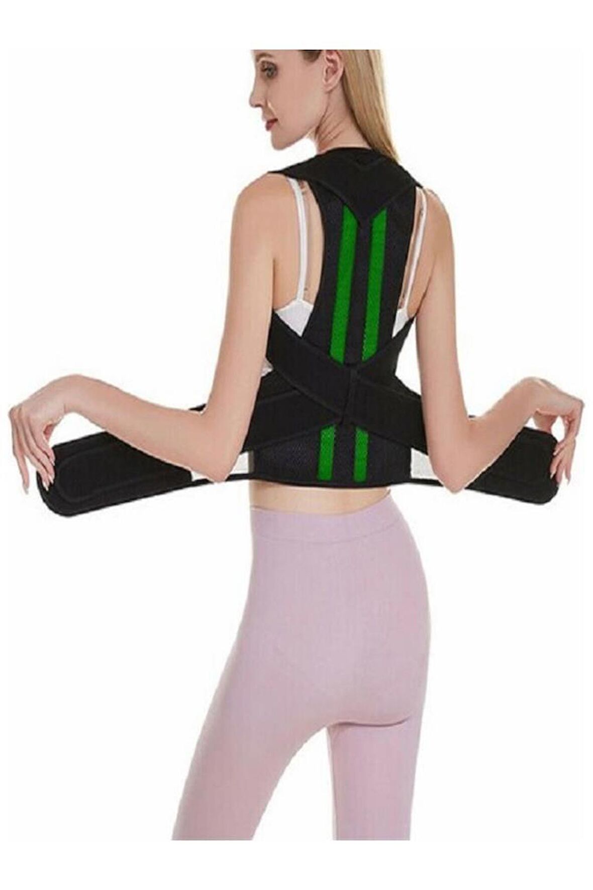 Çift Balenli Dik Durmayı Sağlayan Sırt Omuz Bel Korsesi Unisex Kamburluk Önleyici Dik Duruş Korsesi