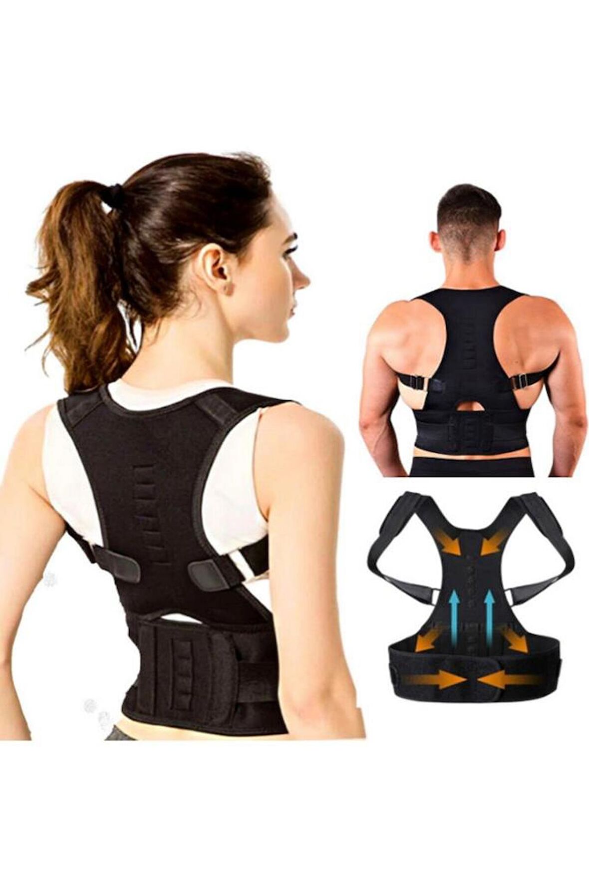 Manyetik Dik Duruş Korsesi Kamburluk Önleyici Korse Yeni Tasarım Kifoz Skolyoz Unisex Ortopedik